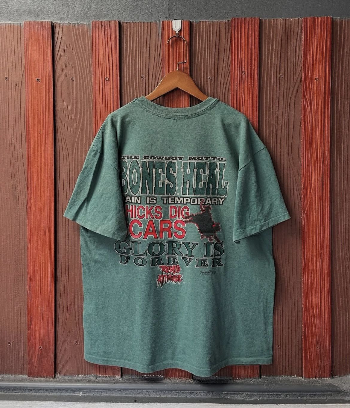 Other 1996 Rodeo America “Cowboy Motto” Tee XL – Vintage Western Size US XL / EU 56 / 4 - 1 Thumbnail