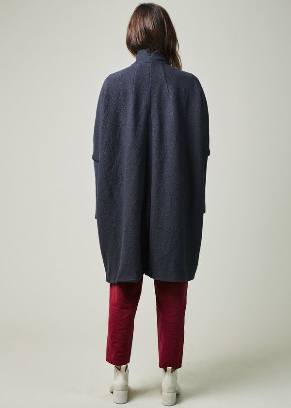 Other Kristensen DU NORD Black Cashmere Wool Oversized Coat Size M / US 6-8 / IT 42-44 - 3 Thumbnail