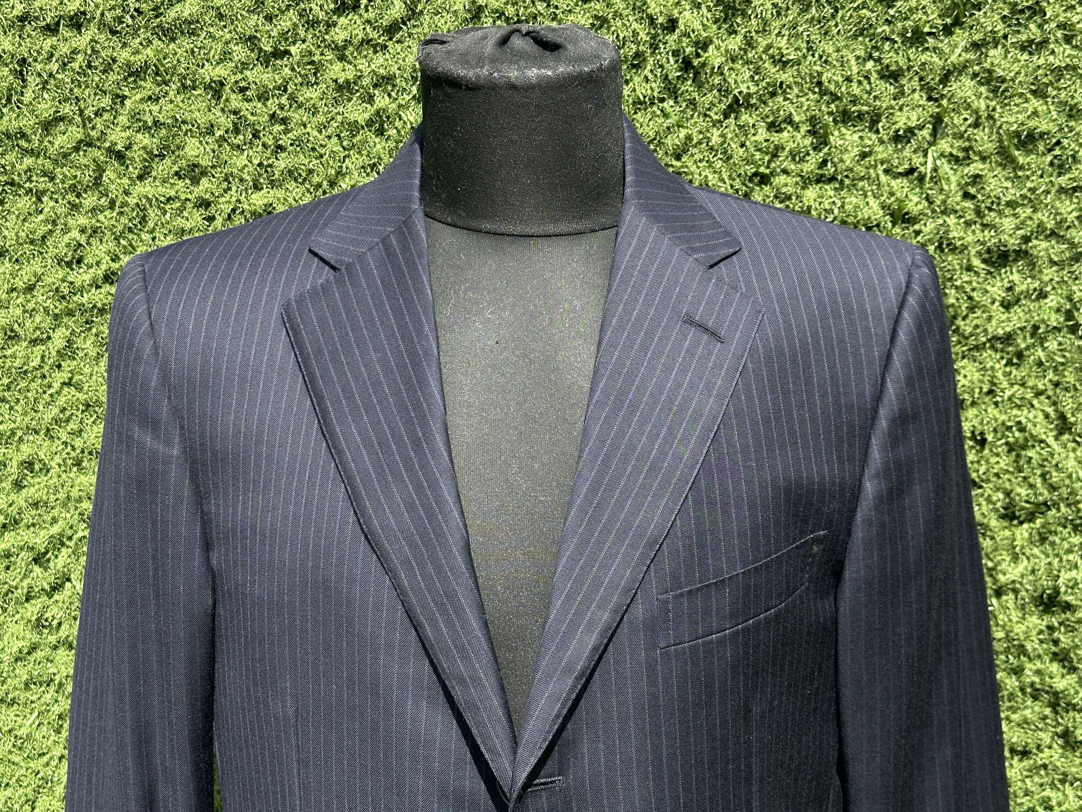 Ermenegildo Zegna Ermenegildo Zegna Wool Pinstripe 3 Button Suit Blazer 50R Size 50R - 11 Thumbnail