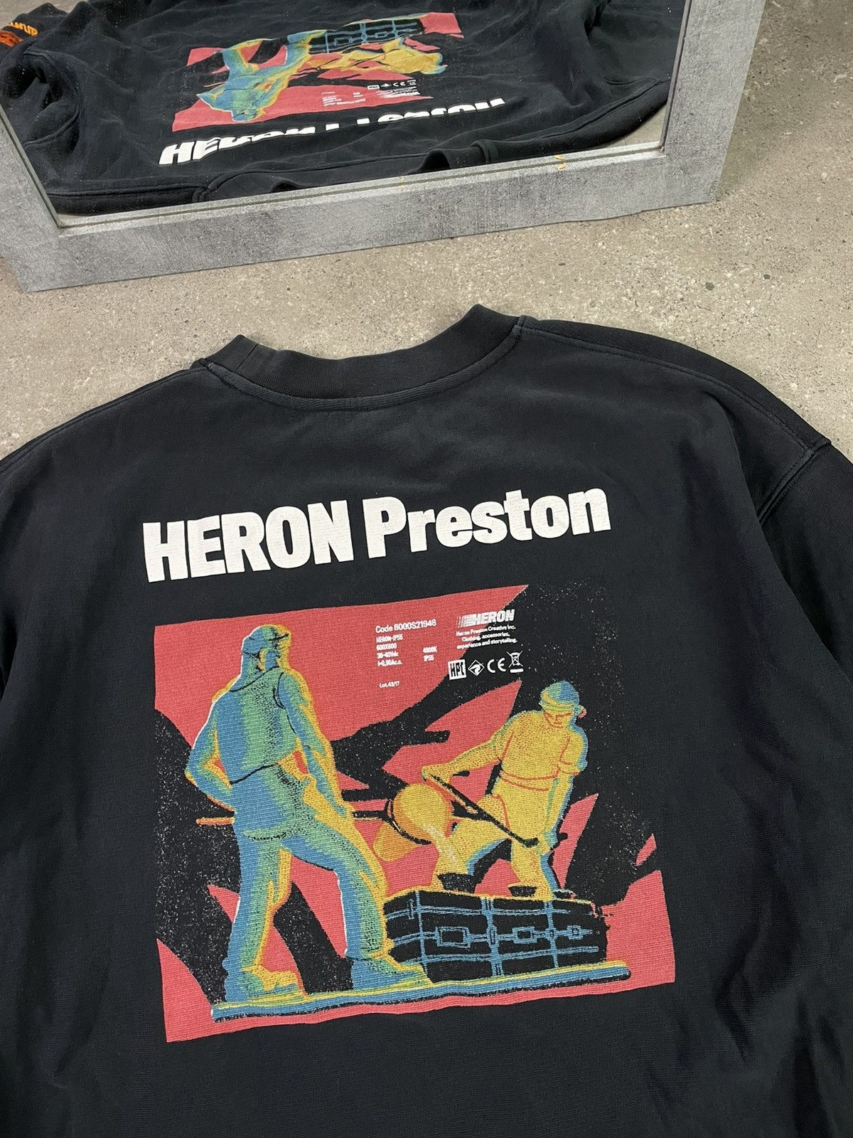 Heron Preston Heron Preston Metal Worker Sweatshirt Crewneck Size US S / EU 44-46 / 1 - 5 Thumbnail