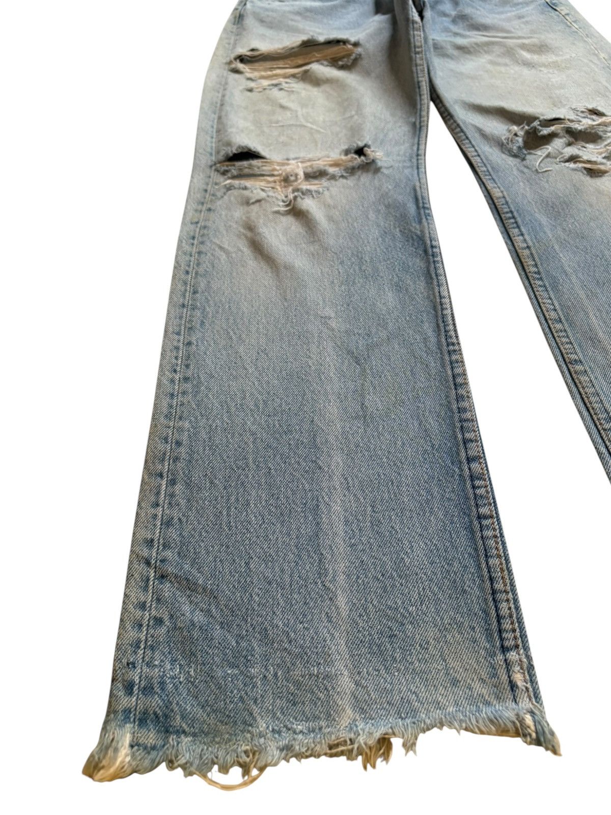 Levi's Vintage 70s Levis 501 Mud Wash Distressed Jeans Size US 28 / EU 44 - 6 Thumbnail