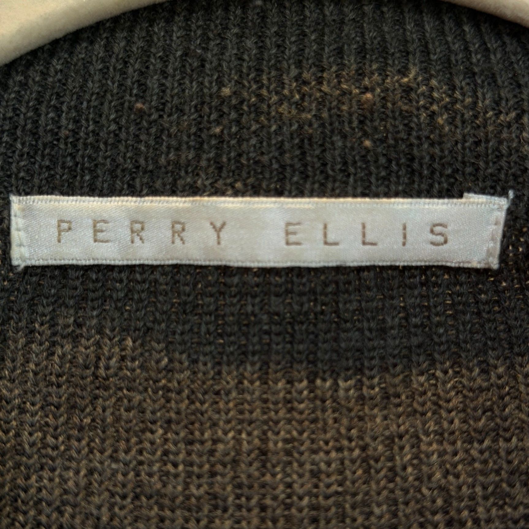 Perry Ellis VINTAGE Perry Ellis Sweater Mens M Gray Wool Blend Mock Neck Hong Kong 90s Size US M / EU 48-50 / 2 - 3 Thumbnail