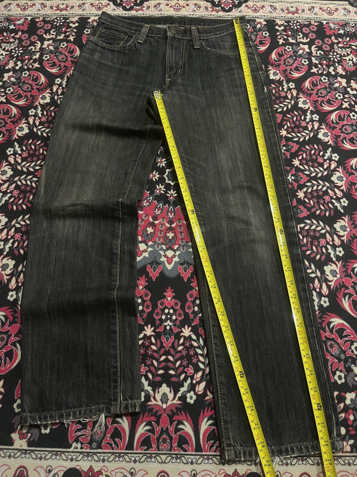 If Six Was Nine ⚡️Grunge⚡️Vintage Edwin Made in Japan Dark Wash Repair Jeans Size US 28 / EU 44 - 13 Thumbnail