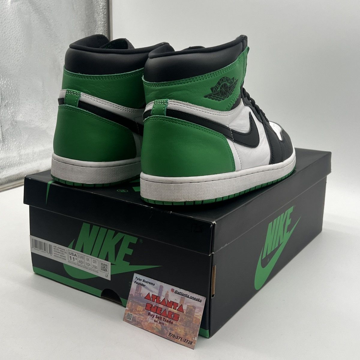 Nike Air Jordan 1 high lucky green Size US 11.5 / EU 44-45 - 5 Thumbnail