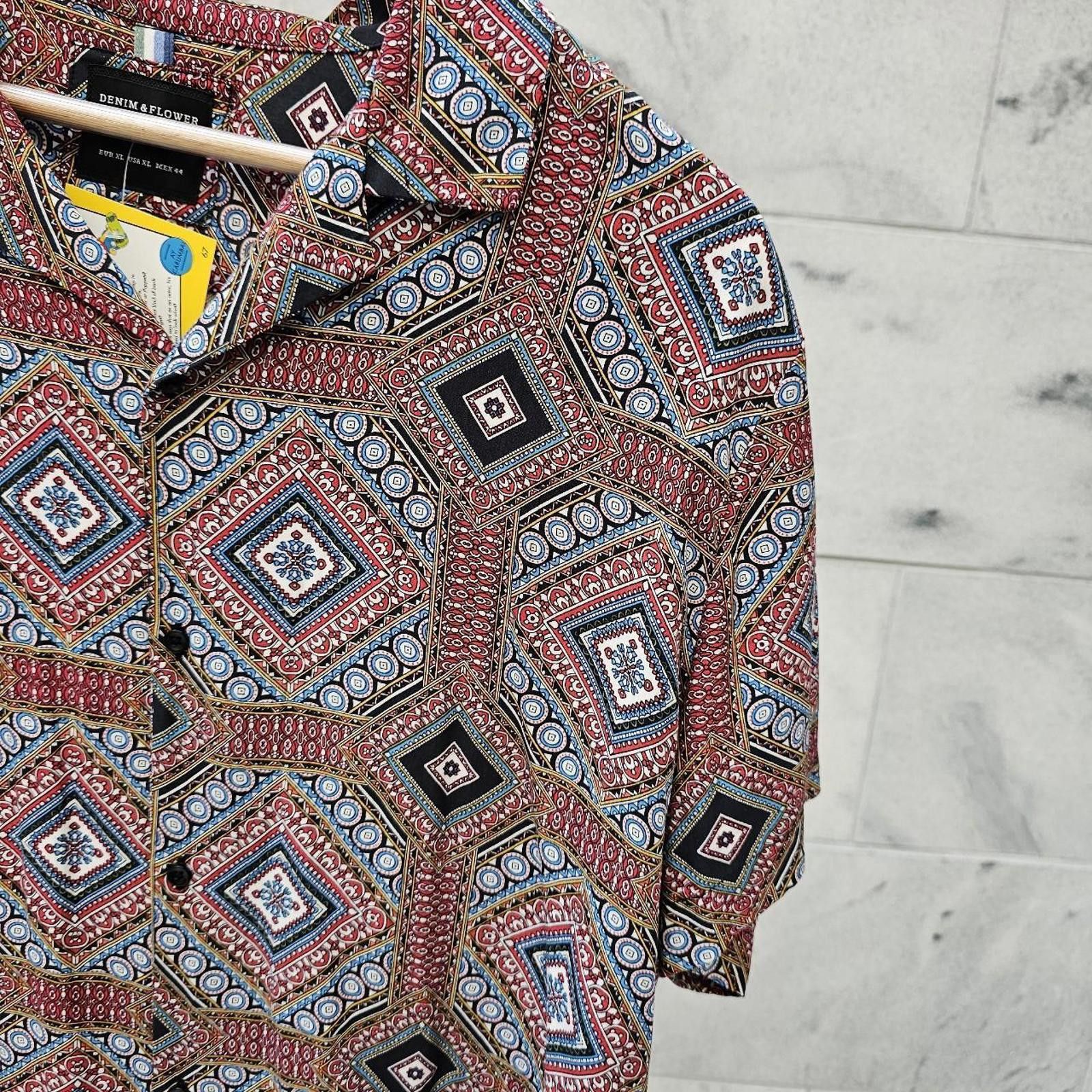 Other Men's Boho Retro Vibe Button Down Shirt Size US XL / EU 56 / 4 - 3 Thumbnail