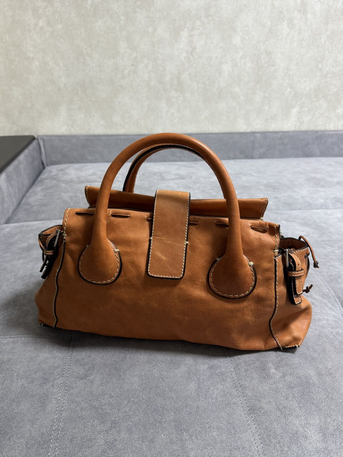 Chloe Chloé Large Edith Satchel Travel Leather Bag Brown Woman’s Size ONE SIZE - 12 Thumbnail