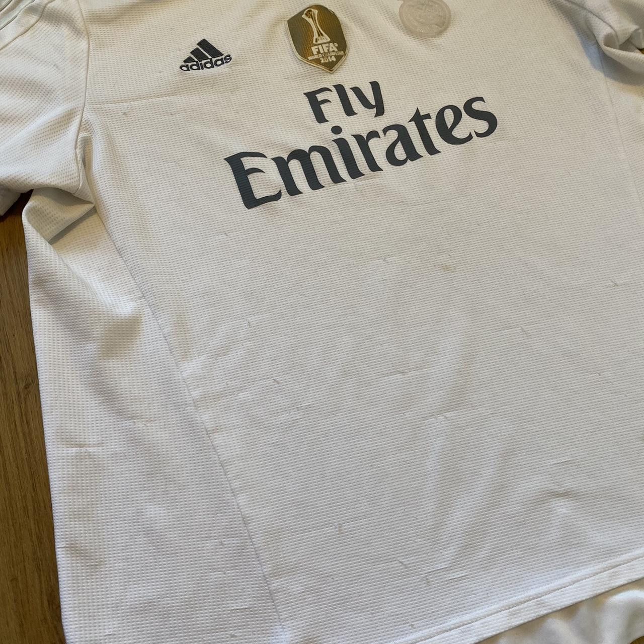 Adidas 2015-16 Real Madrid Adidas Home Football Shirt Fly Emirates Size US XXL / EU 58 / 5 - 6 Thumbnail