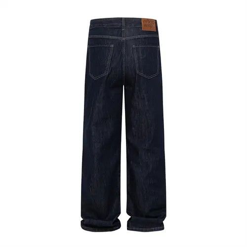 Japanese Brand × Jean Men's dark blue simple loose versatile casual straight jeans Size US 34 / EU 50 - 2 Thumbnail