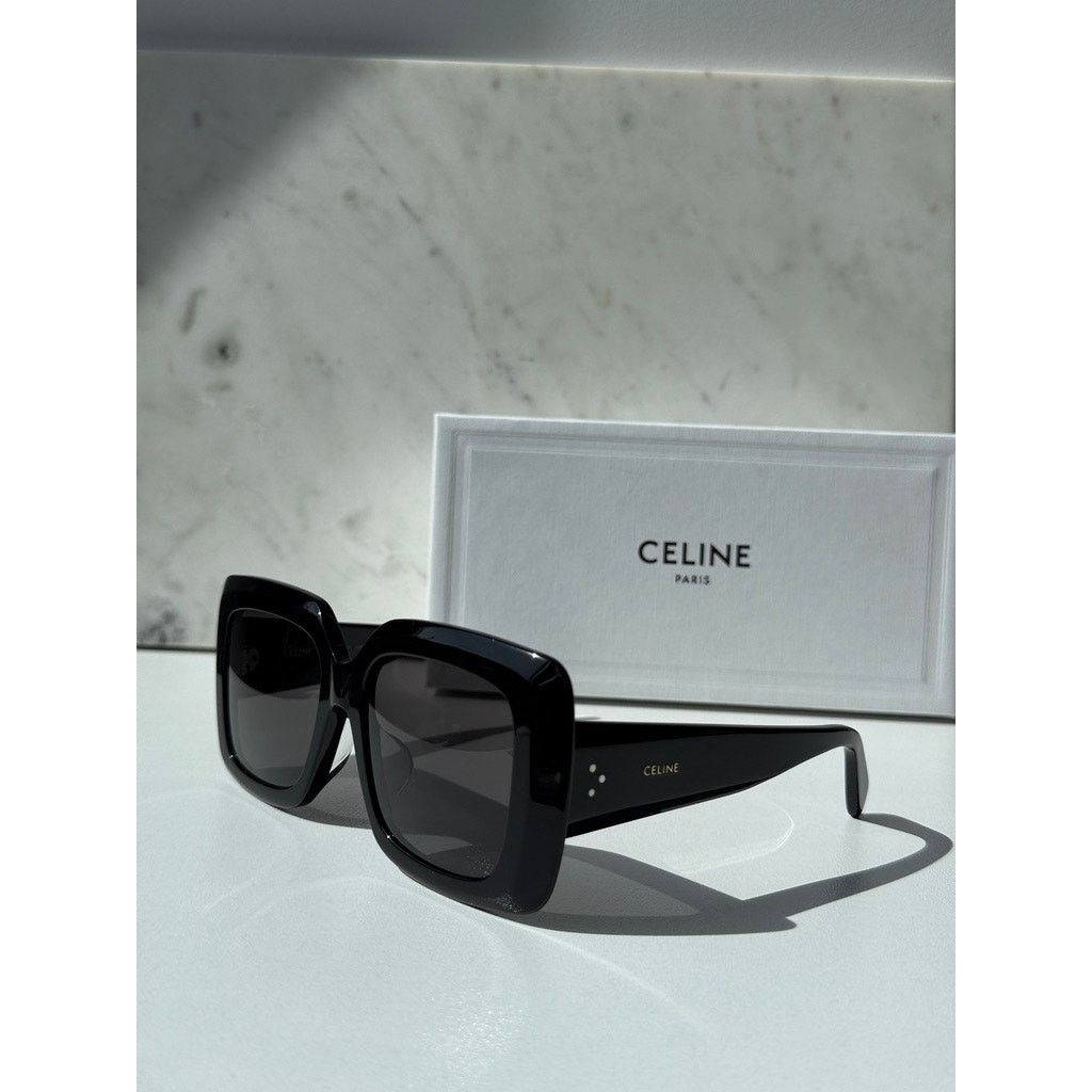 Celine NEW Celine CL40263F 3 Dots Square Sunglasses in Black Size ONE SIZE - 2 Thumbnail