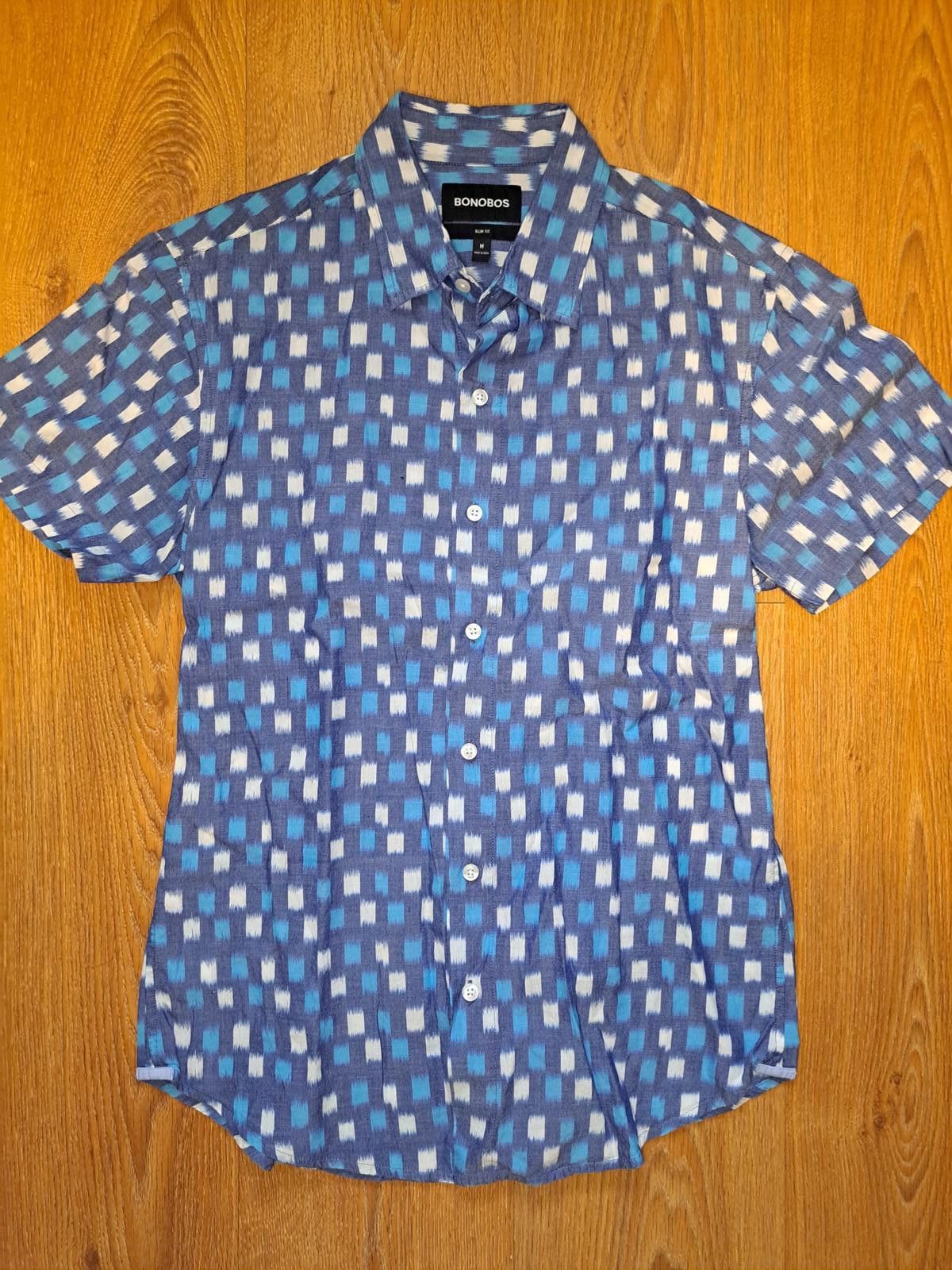 Bonobos Bonobos Button Up Shirt Mens Medium Blue Cotton Abstract Size US M / EU 48-50 / 2 - 1 Thumbnail