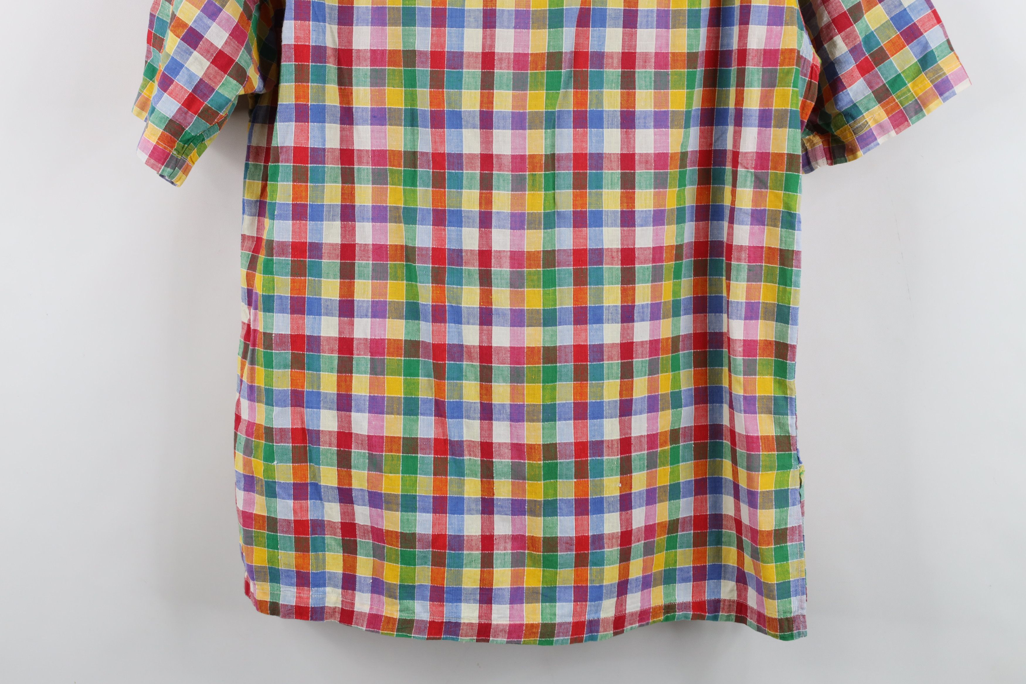 Vintage Vintage 70s Streetwear Linen Blend Collared Button Shirt Size US L / EU 52-54 / 3 - 13 Thumbnail