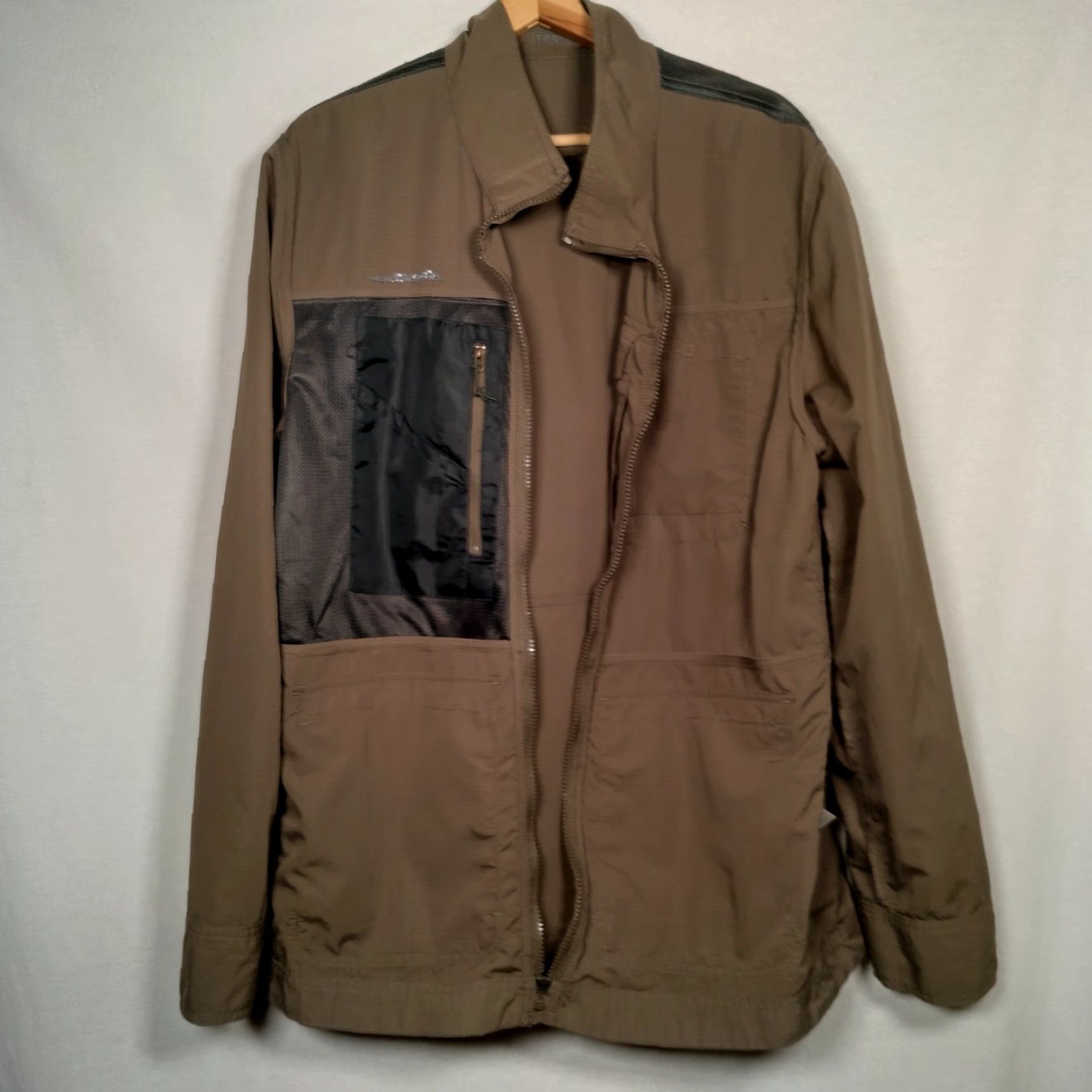 Eddie Bauer Eddie Bauer Travex Jacket Men L Green Nylon Softshell Zip Stand-Up Collar Utility Outdoor Travel Size US L / EU 52-54 / 3 - 3 Thumbnail