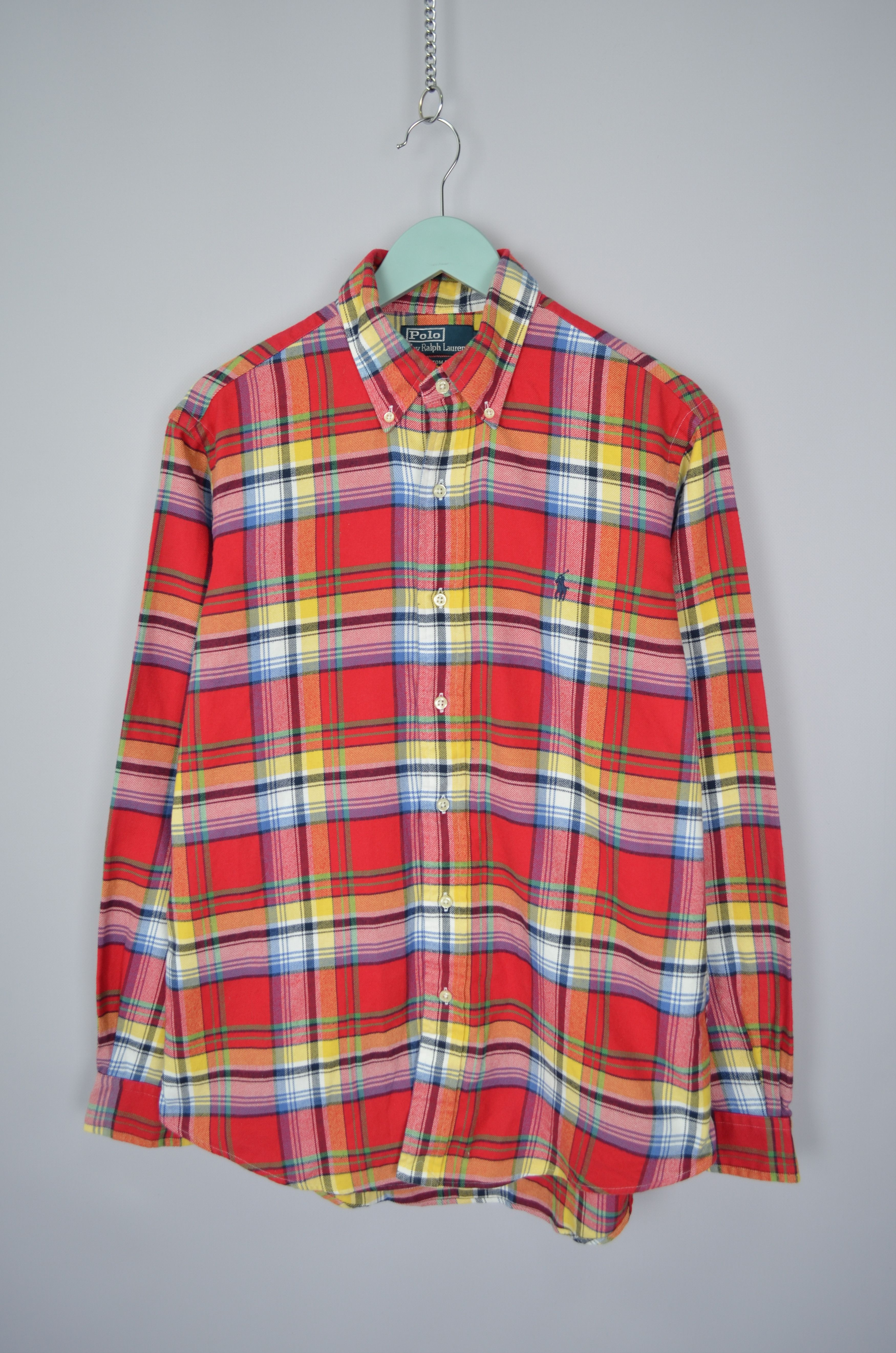 Polo Ralph Lauren × Vintage Polo Ralph Lauren Check Red Shirt Logo Long Sleeve Size M Size US M / EU 48-50 / 2 - 1 Thumbnail