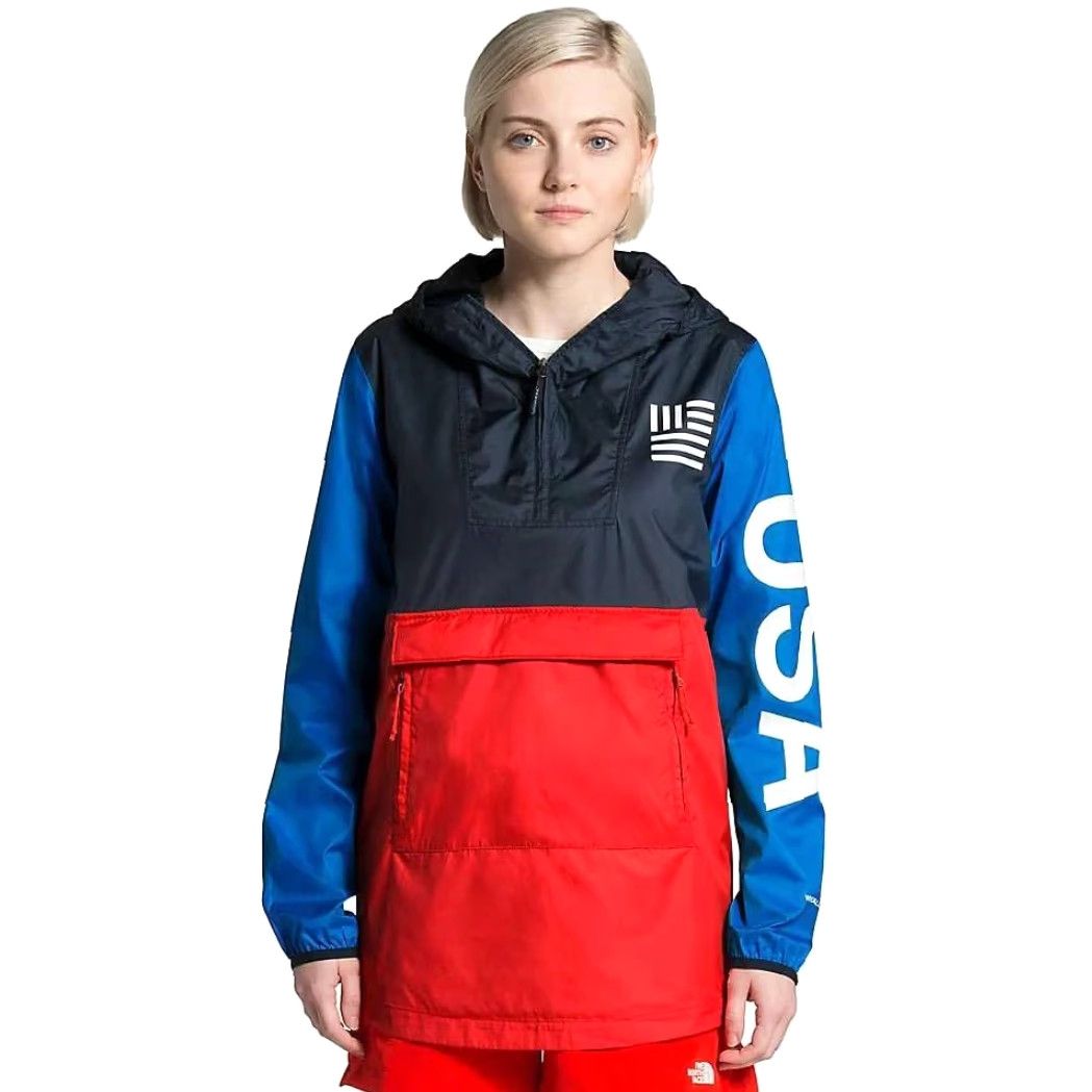 The North Face The North Face Jacket Womens Medium Blue Red USA Anorak Windwall Size M / US 6-8 / IT 42-44 - 2 Thumbnail