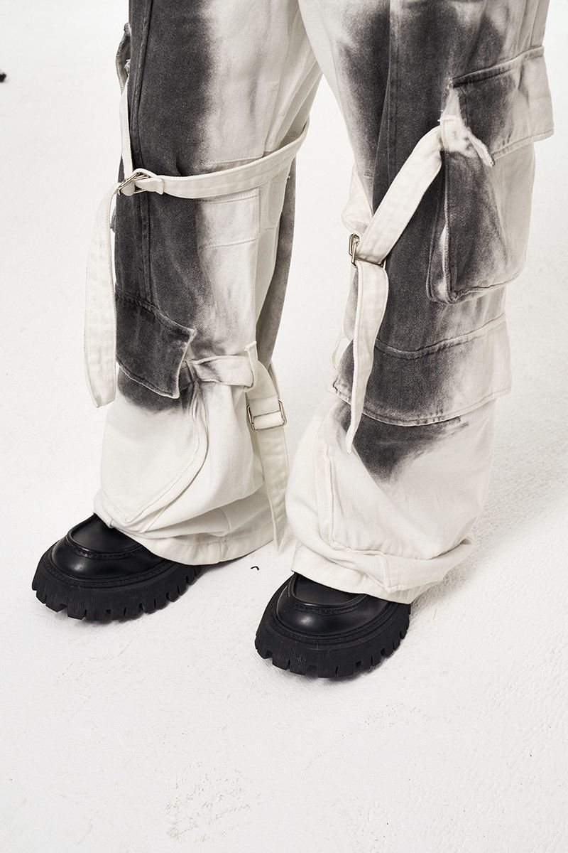 Trash Waste Soil Dirty Distressed Bondage Pants