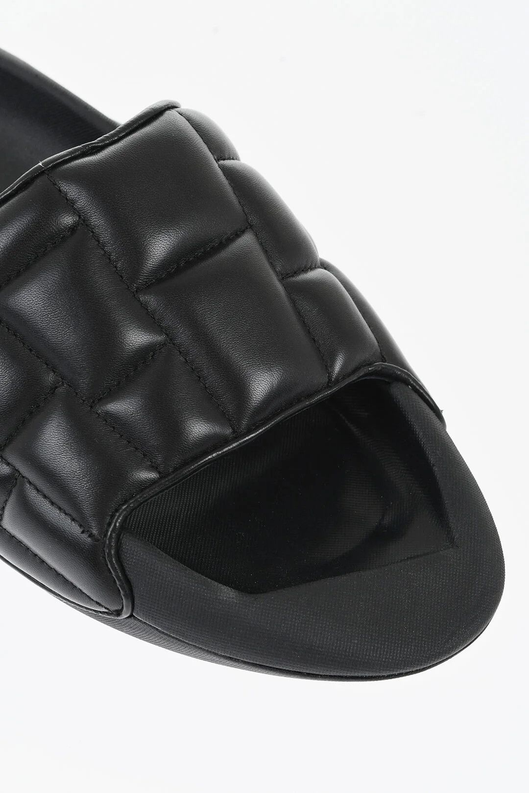 Balmain og1mm0326 Quilted Leather Sandals in Black Size US 6 / EU 39 - 4 Thumbnail