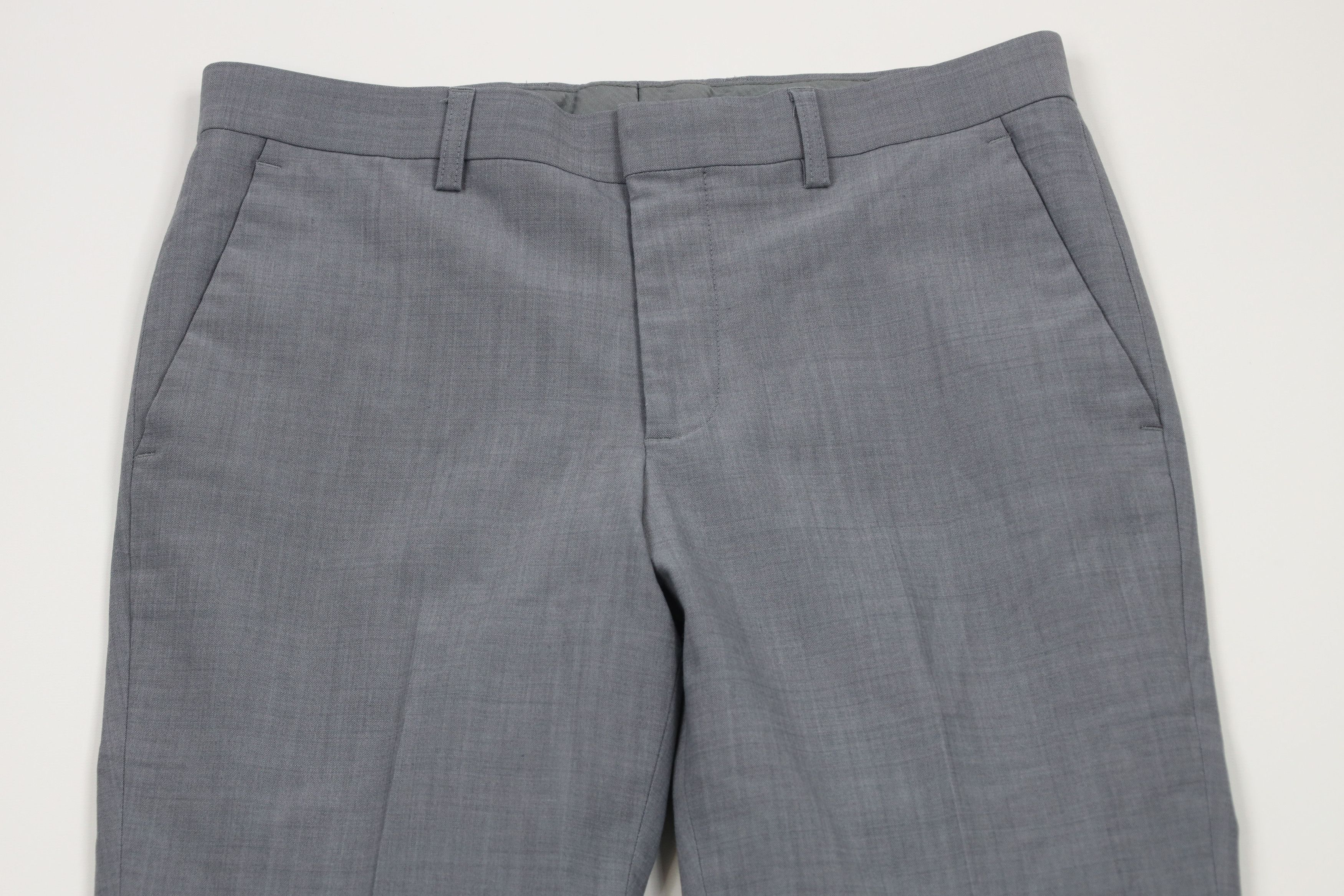 Express × Vintage Express Slim Fit Chambray Wool Blend Chinos Chino Pants Gray Size US 29 - 2 Thumbnail