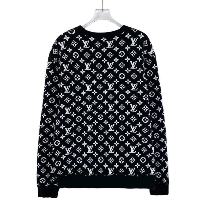 Louis Vuitton Louis Vuitton Black Logo Print Long Sleeve Sweatshirt-2506 Size L / US 10 / IT 46 - 2 Thumbnail