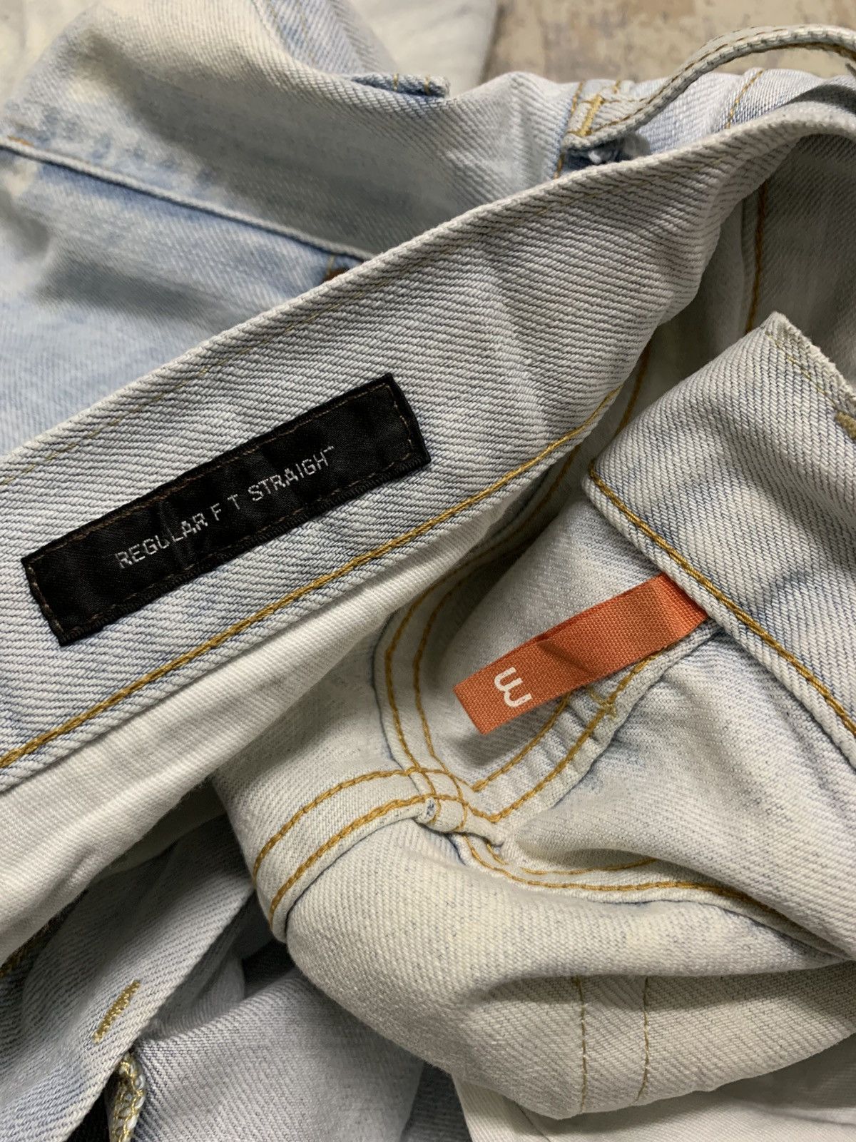 Undercover × Uniqlo Uniqlo Jeans UJ Regular Fit Straight Ash Blue Jeans W36x37 Size US 36 / EU 52 - 10 Thumbnail