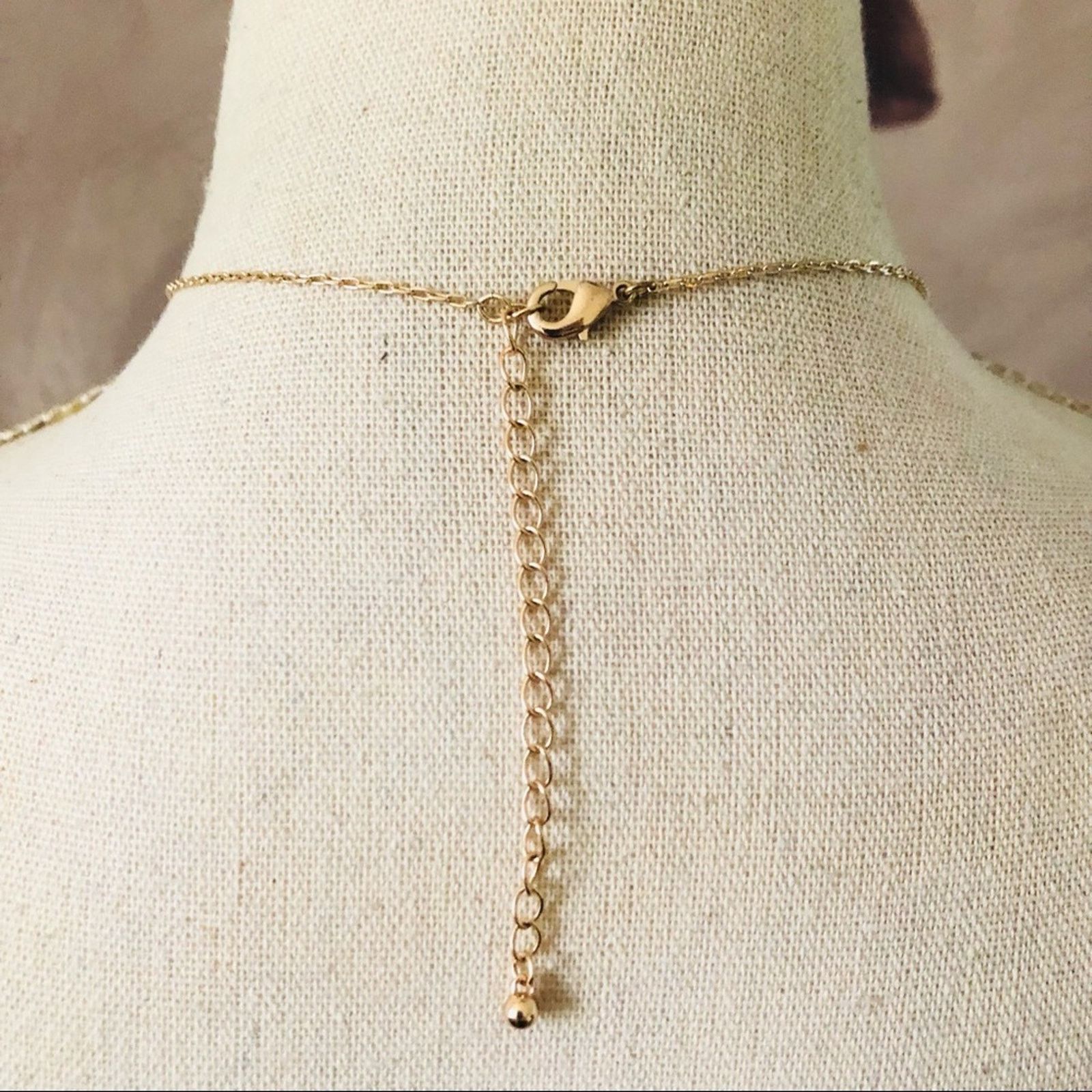Jewelry XO rose enamel pendant on chain necklace Size ONE SIZE - 4 Thumbnail