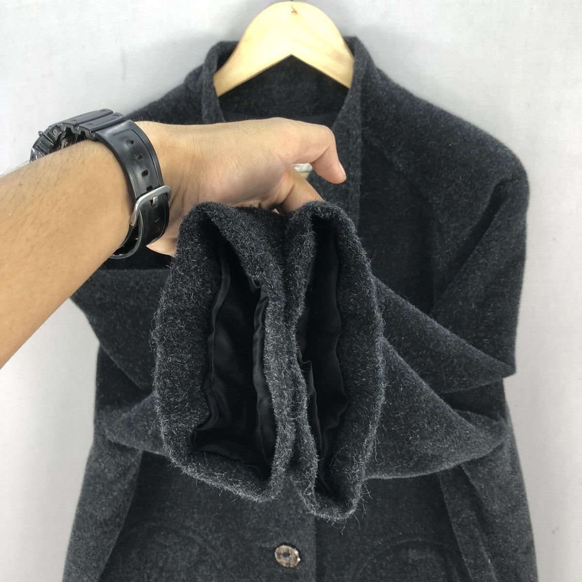 Japanese Brand Vintage 90’s Vino-Violétta Japan Alpaca Hair Button Jacket Size M / US 6-8 / IT 42-44 - 8 Thumbnail
