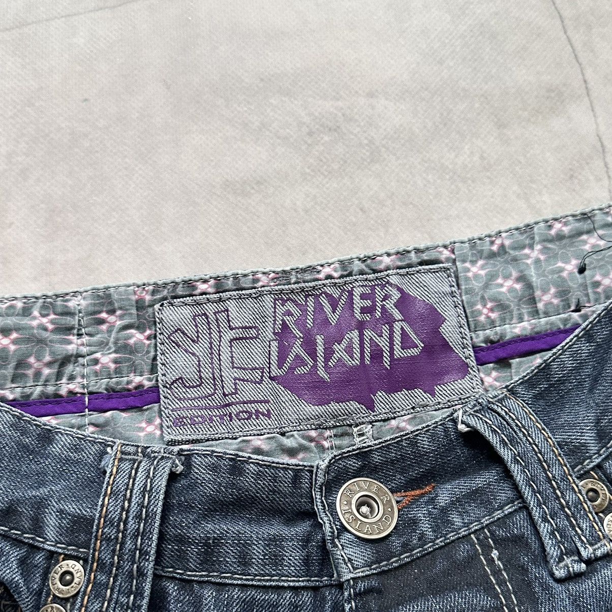 Red Monkey Japan Samurai Jeans Hieroglyph Embroidered LGB Evisu Vibe Size US 32 / EU 48 - 12 Thumbnail