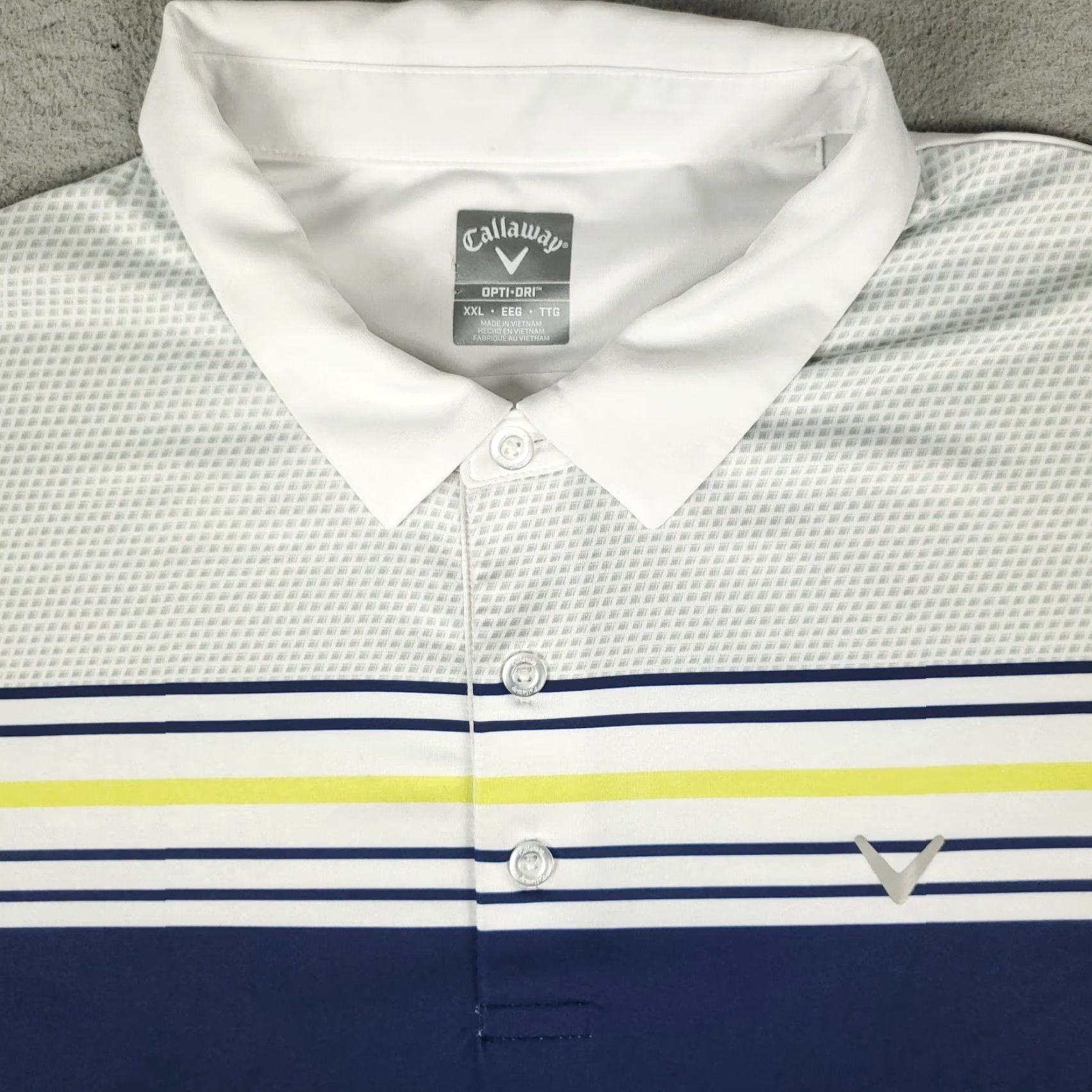 Callaway Callaway Polo Shirt Mens 2XL Blue White Opti Dri Fit Golf Short Sleeve Polo Shirt Mens Blue Size US XXL / EU 58 / 5 - 2 Thumbnail