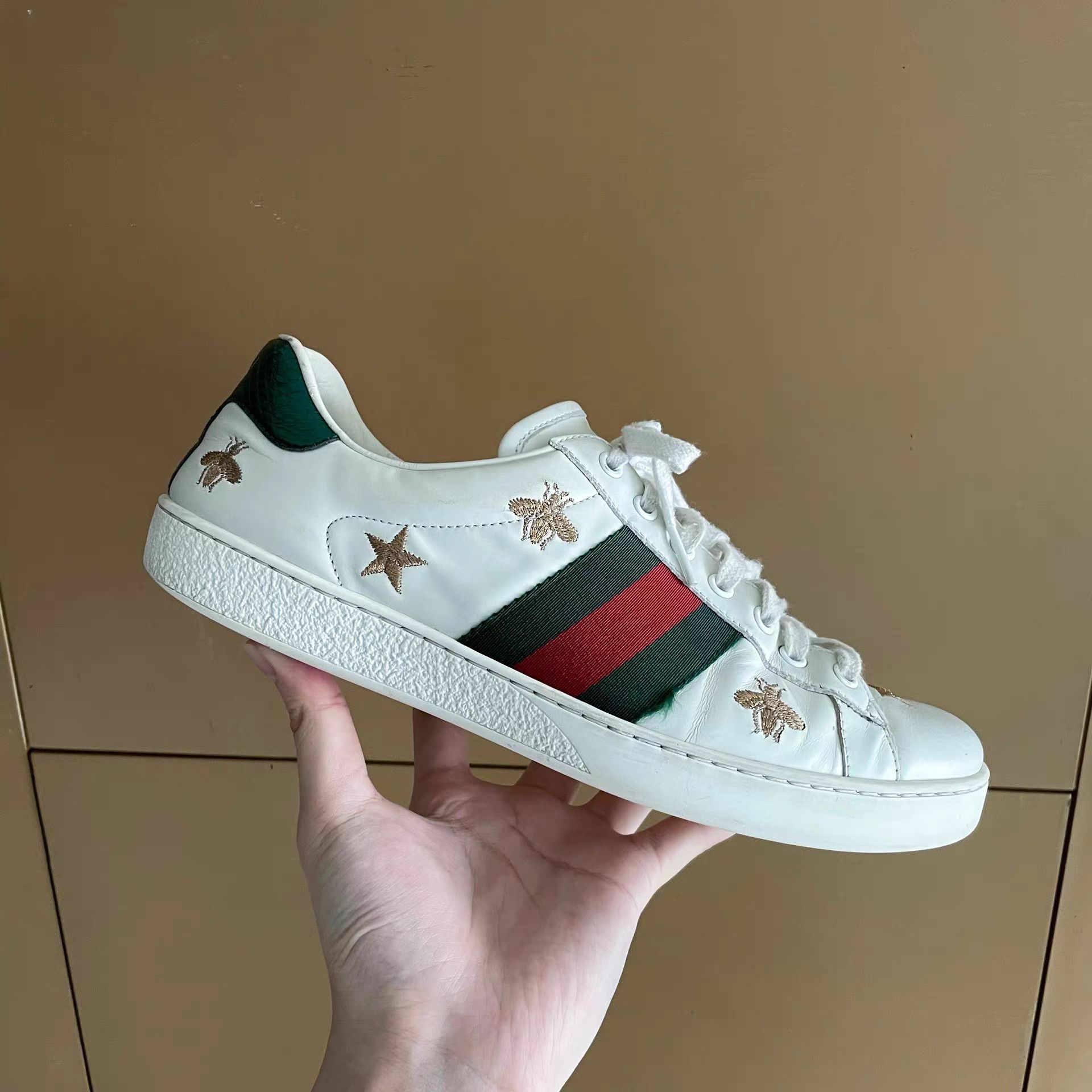 Gucci Gucci Ace Bee & Star Sneakers Size 9 = 43 Size US 10 / EU 43 - 4 Thumbnail