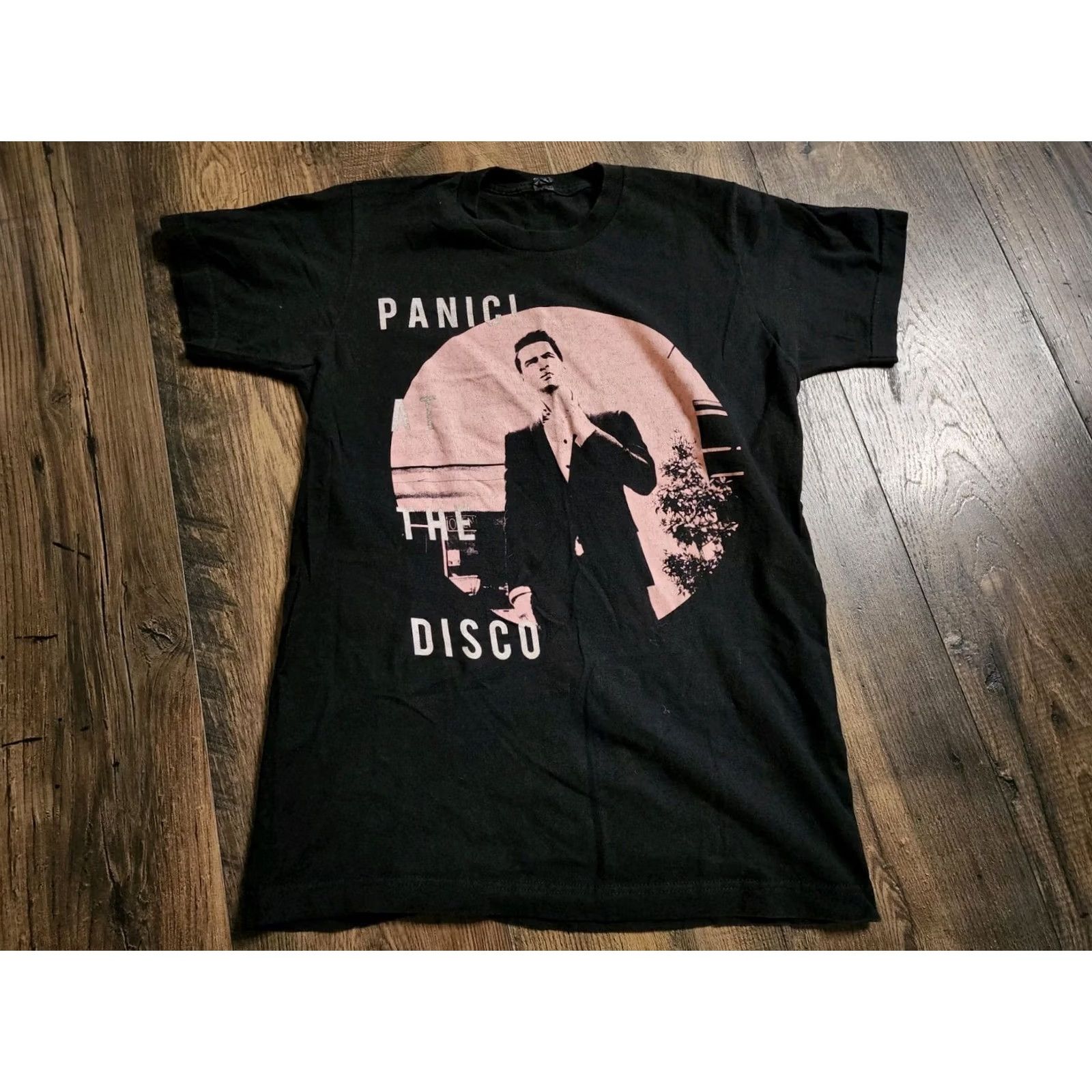 Tultex Panic at the Disco Death of a Bachelor Tour 2017 T Shirt Mens S Tultex Black Graphic Tee Short Sleeve Crew Neck Double Sided Rock Stage Concert Fun Size US S / EU 44-46 / 1 - 5 Thumbnail
