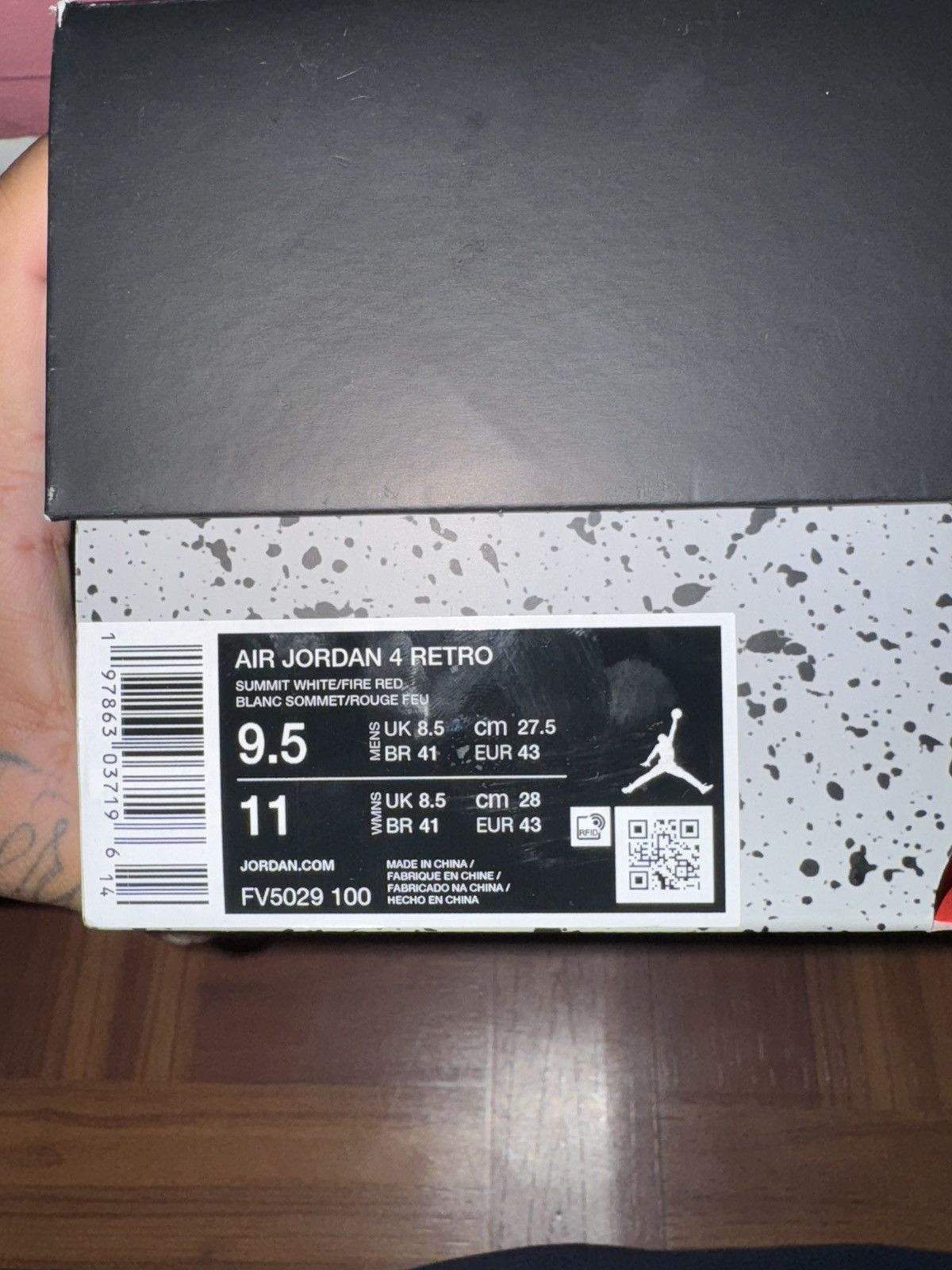 Nike Jordan 4 white cement (2025) Size US 9.5 / EU 42-43 - 7 Thumbnail