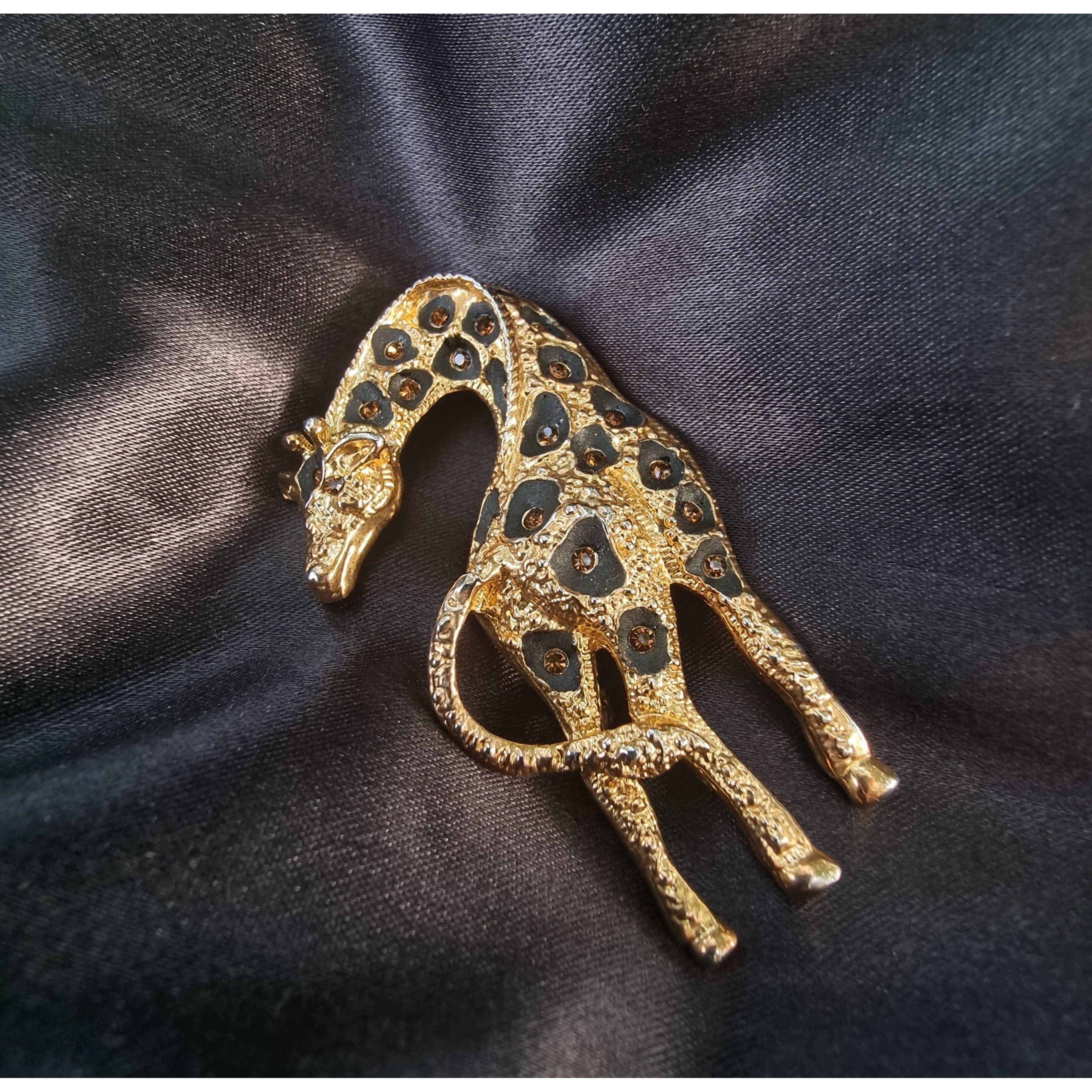 Vintage Vintage Rhinestone Giraffe Looking Brooch Size ONE SIZE - 2 Thumbnail