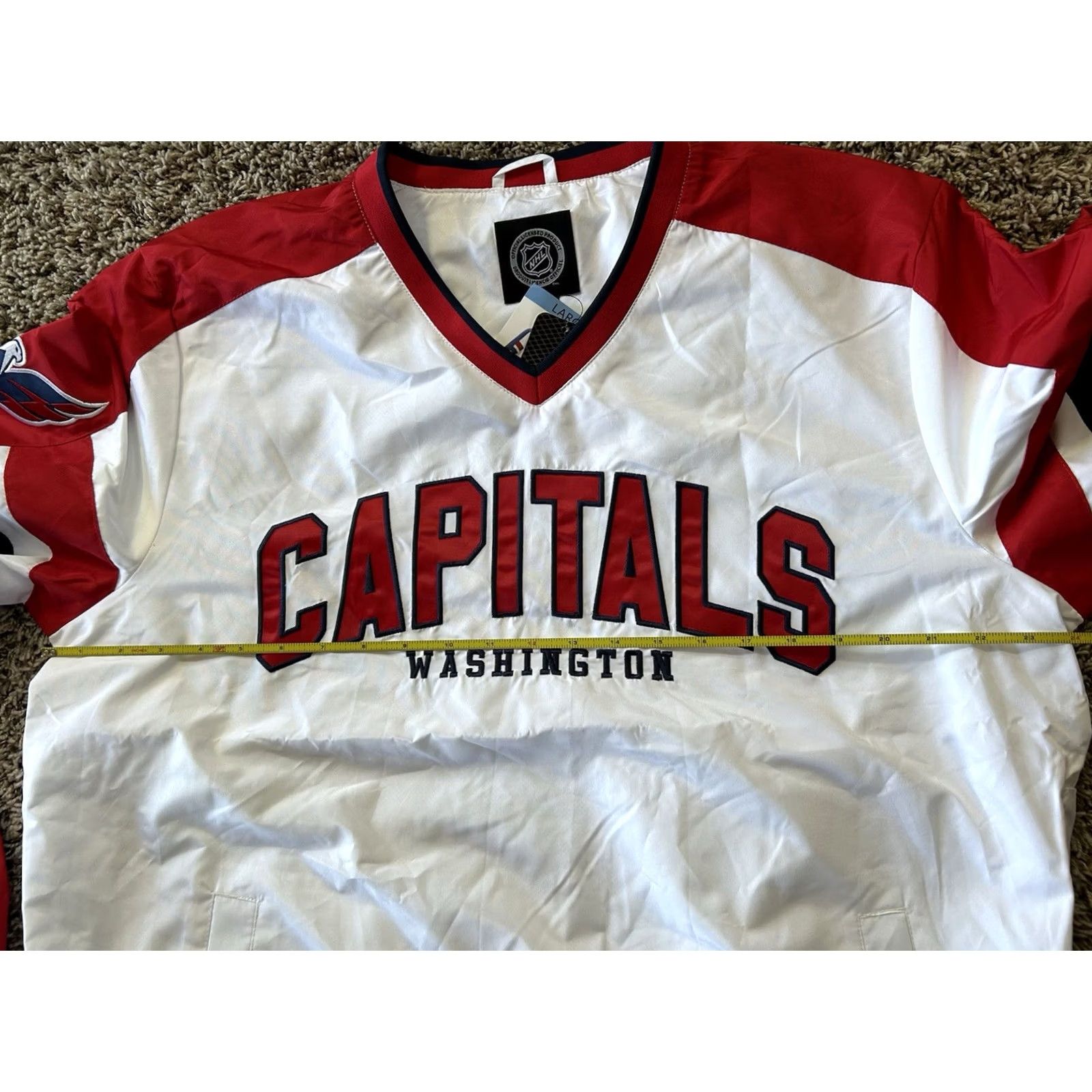 NHL Washington Capitals NHL Official Licensed vneck Fan Jersey Size XL Mens NEW Size US L / EU 52-54 / 3 - 7 Thumbnail