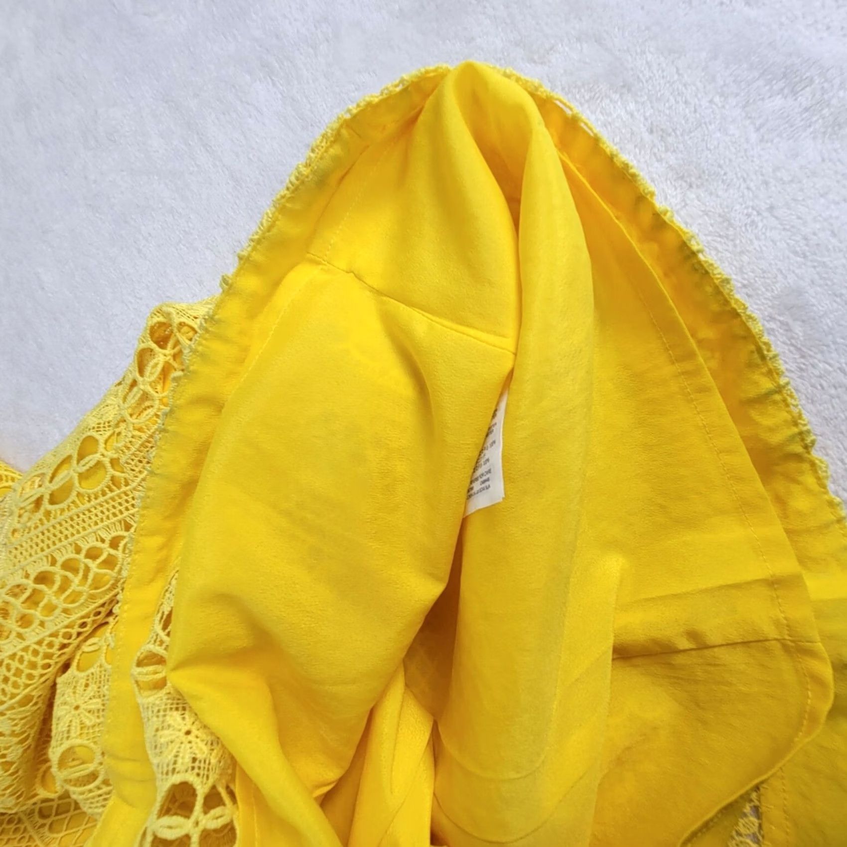 J.Crew J. Crew Blouse Size 8 Yellow Sleeveless Lace Top Round Neck Casual Lined Womens Size M / US 6-8 / IT 42-44 - 5 Thumbnail