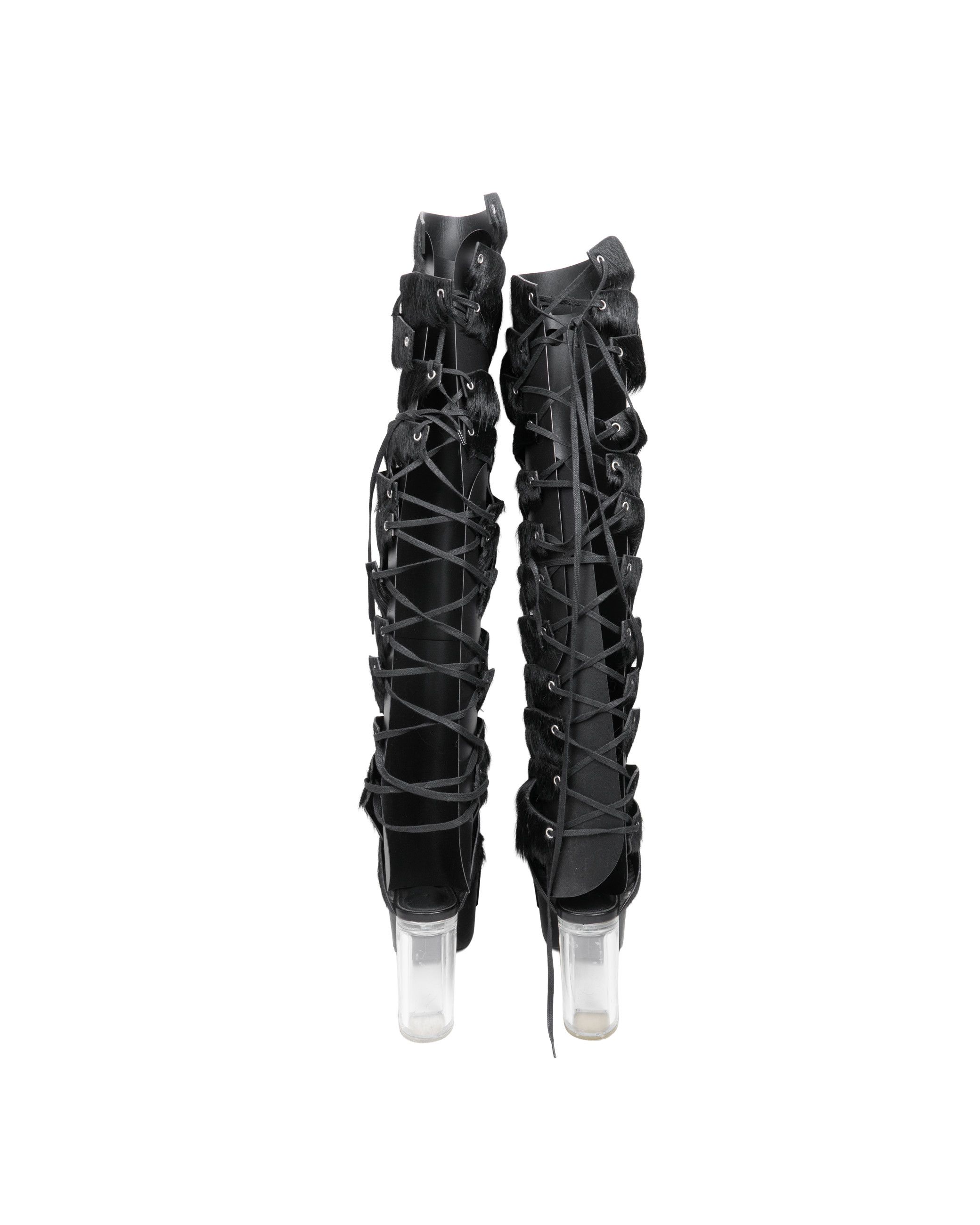 Rick Owens Horsehair Kiss Boots Size US 11 / IT 41 - 4 Thumbnail