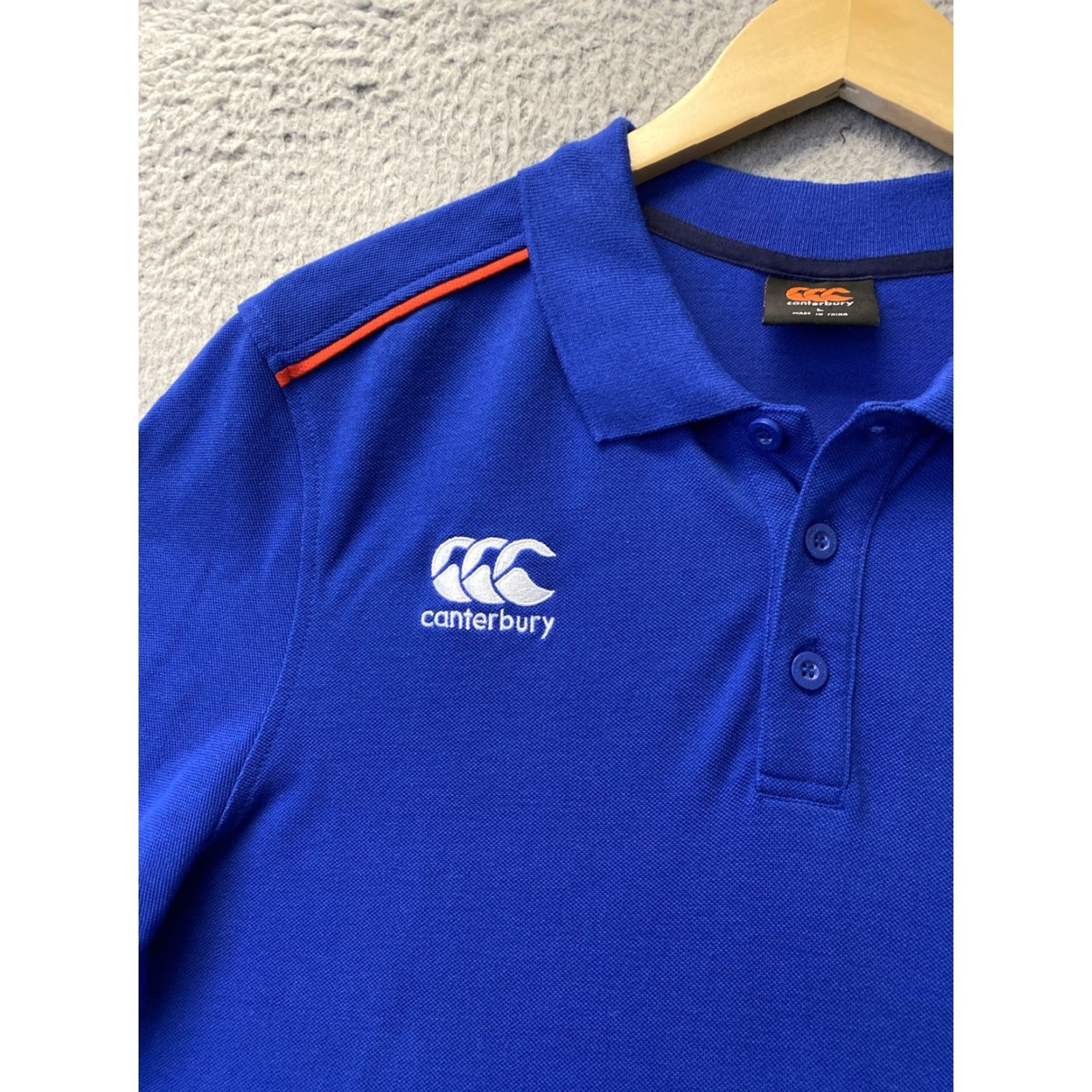 Vintage Canterbury Polo Shirt Men L Royal Blue Solid Golf Rugby Casual Size US L / EU 52-54 / 3 - 3 Thumbnail