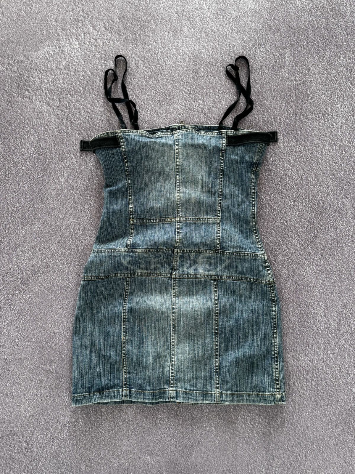 Japanese Brand 00’s Japanese Brand Y2K Distressed Denim Dress Size S / US 4 / IT 40 - 2 Thumbnail