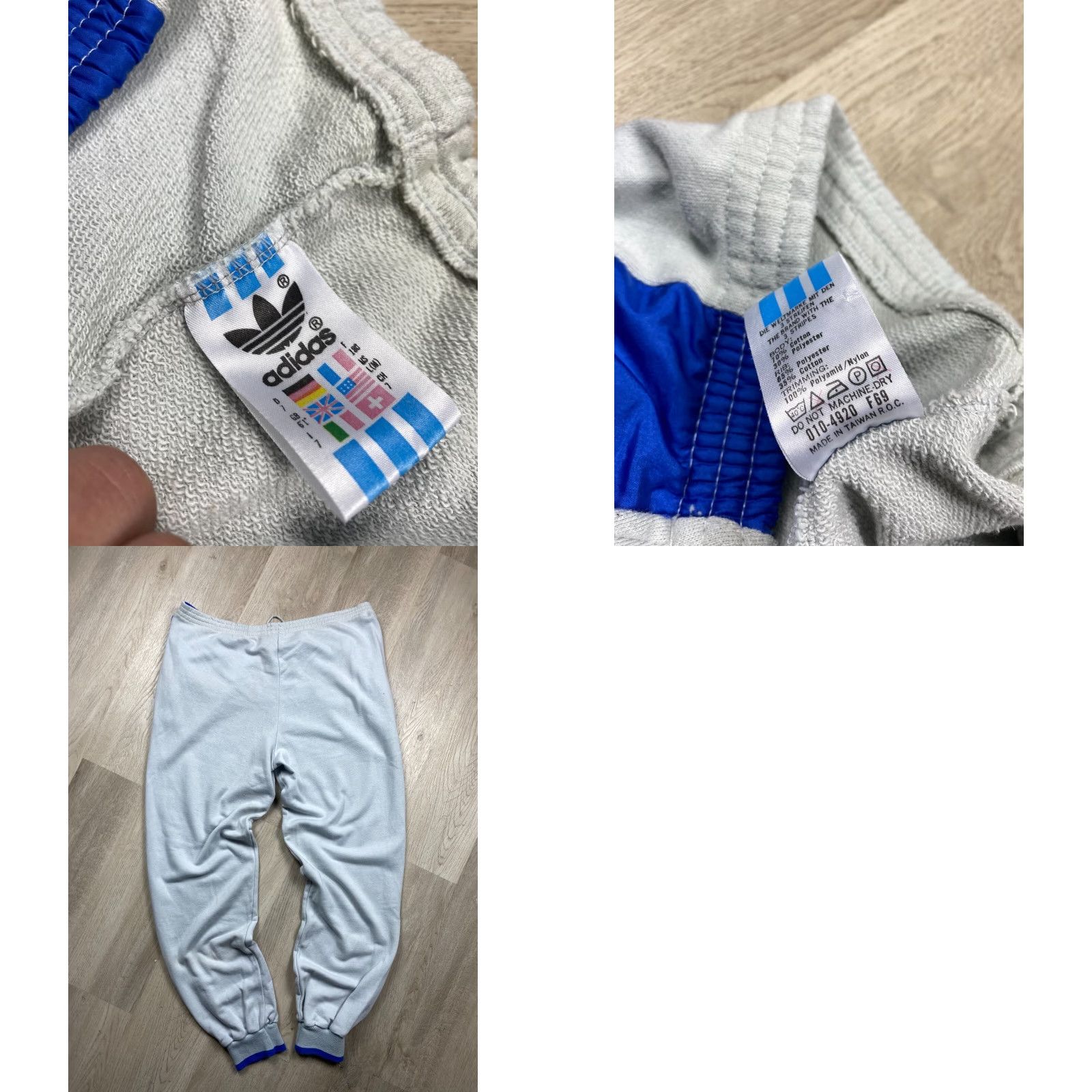 Adidas ADIDAS 90s Vintage Mens Tracksuit Sweatshirt + Pants M Gray 90s Mens Tracksuit Shirt Pants Set Size US M / EU 48-50 / 2 - 9 Thumbnail