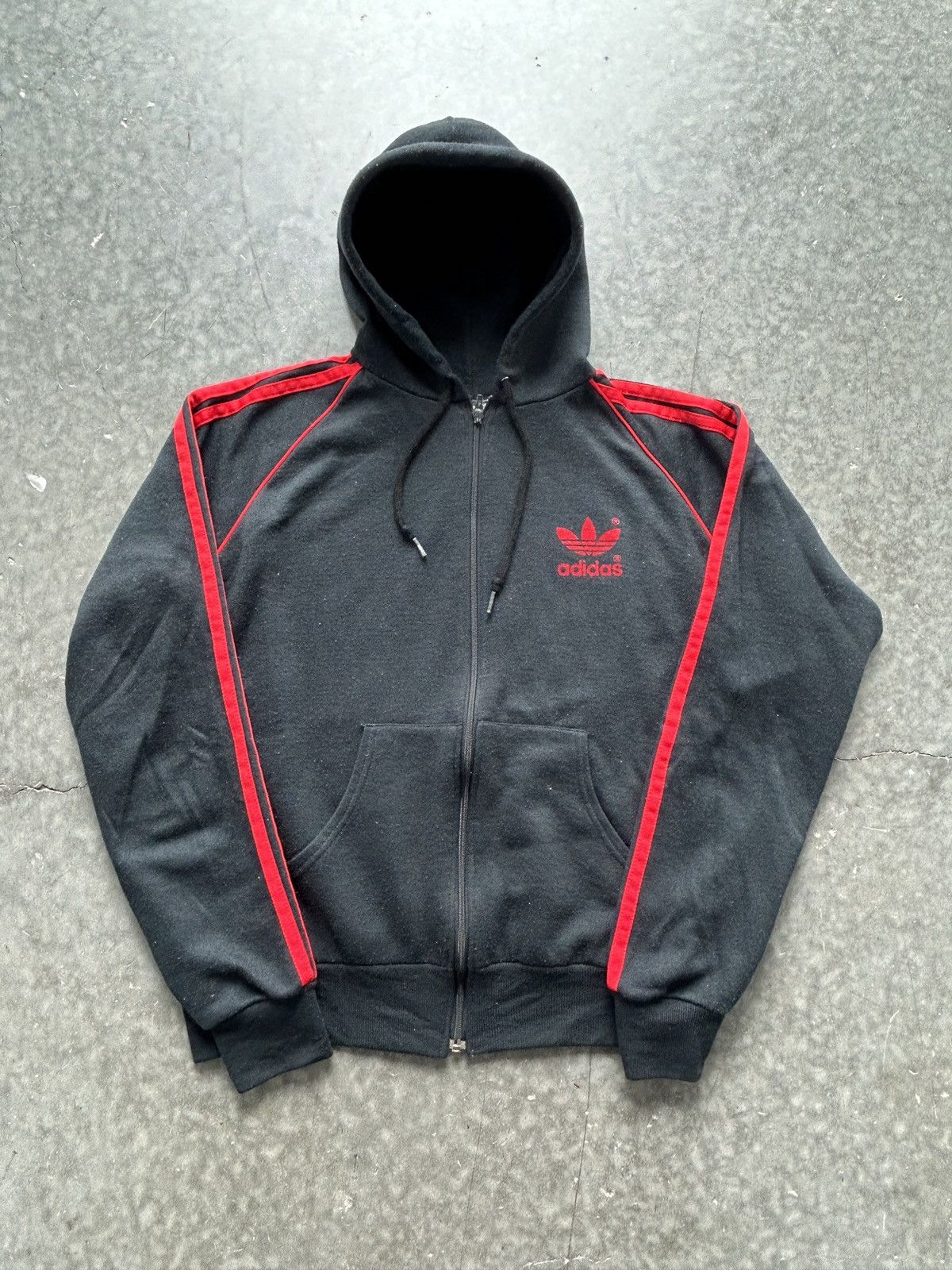 トップス 80s adidas trefoil logo zip hoodie sweat Adidas Vintage 80s Adidas Zip Up Hoodie Trefoil Logo | Grailed