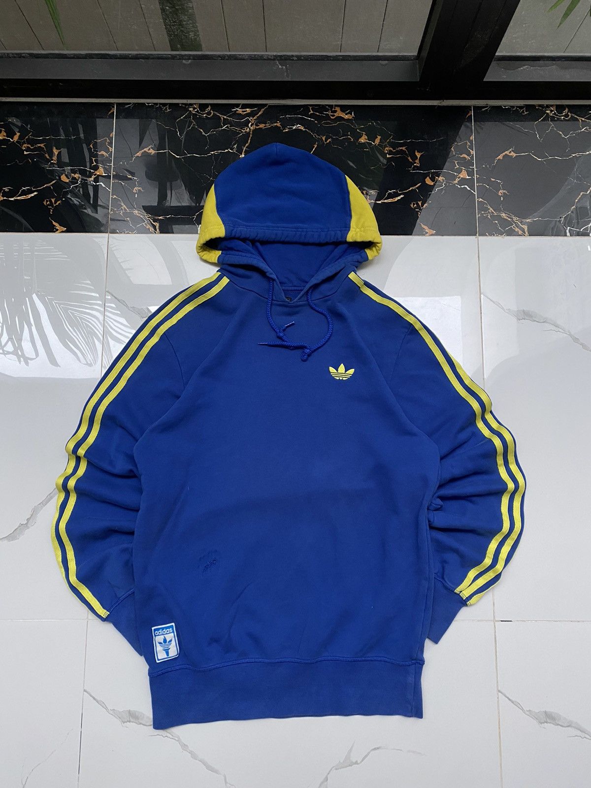 Adidas × Vintage ADIDAS VINTAGE BRASIL LOGO TRIPLE STRIPES HOODIE Size US M / EU 48-50 / 2 - 1 Thumbnail