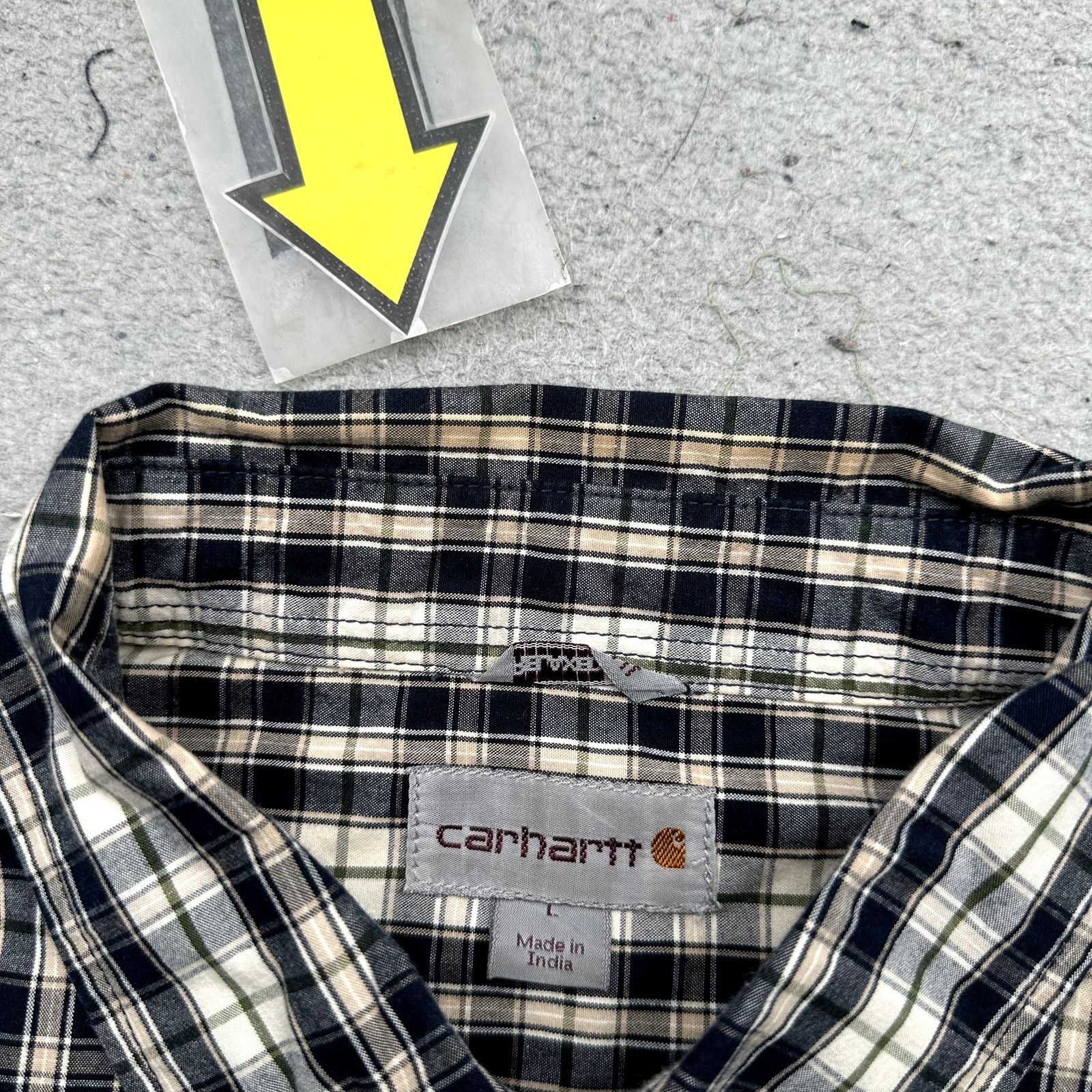Carhartt Carhartt Essential Plaid Button Down Shirt Mens Large Black Size US L / EU 52-54 / 3 - 6 Thumbnail