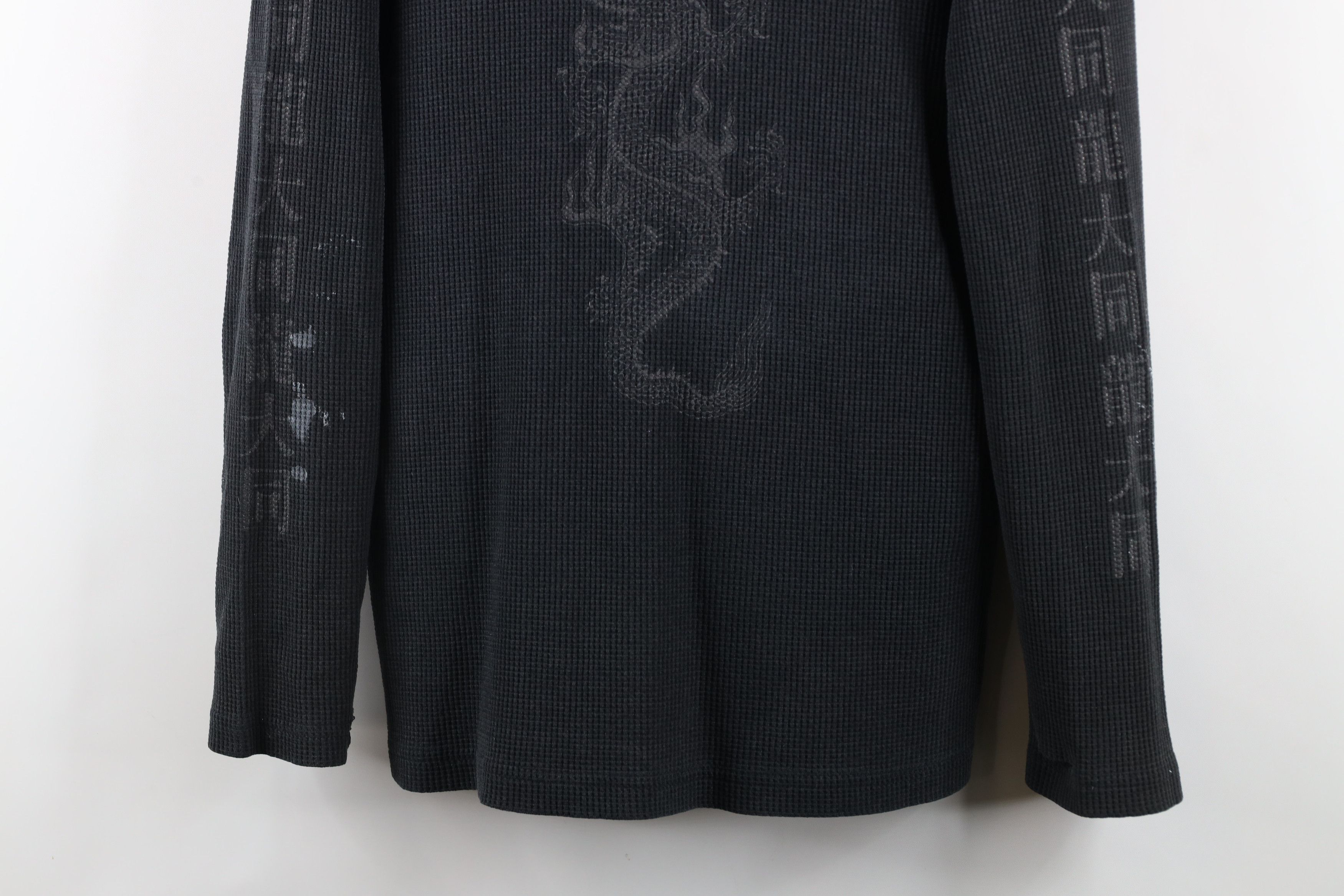 Vintage Vintage 90s Streetwear Dragon Thermal Waffle Knit T-Shirt Size US L / EU 52-54 / 3 - 3 Thumbnail