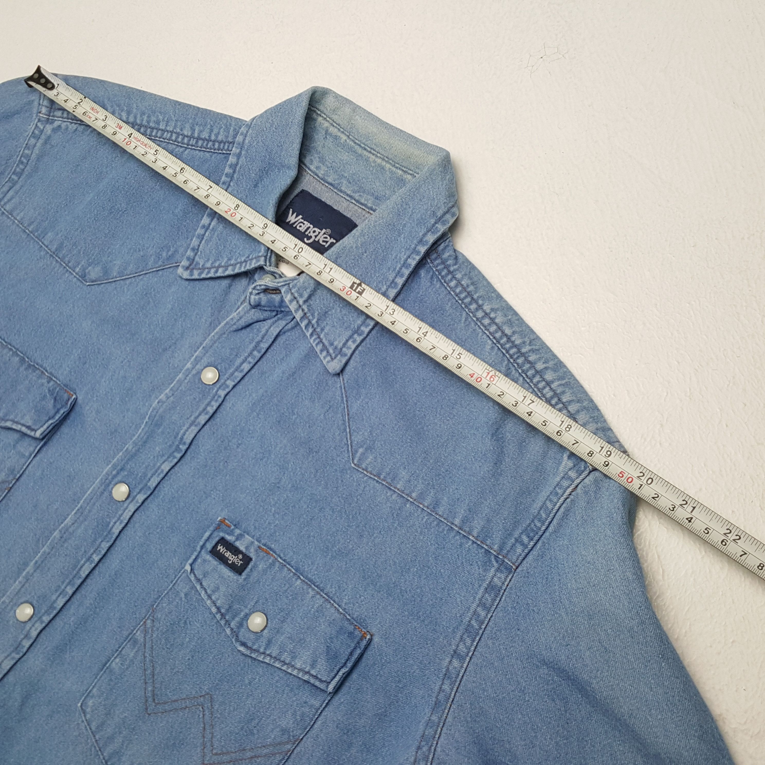 Vintage × Wrangler WRANGLER Shirt Double Pocket Design Fashion Style Size US L / EU 52-54 / 3 - 4 Thumbnail