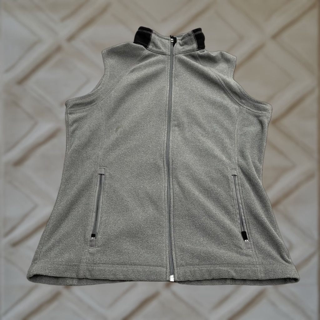 Lands' End Lands' End Vest Womens Small Gray Full Zip Fleece Pockets Outdoor Size S / US 4 / IT 40 - 1 Thumbnail