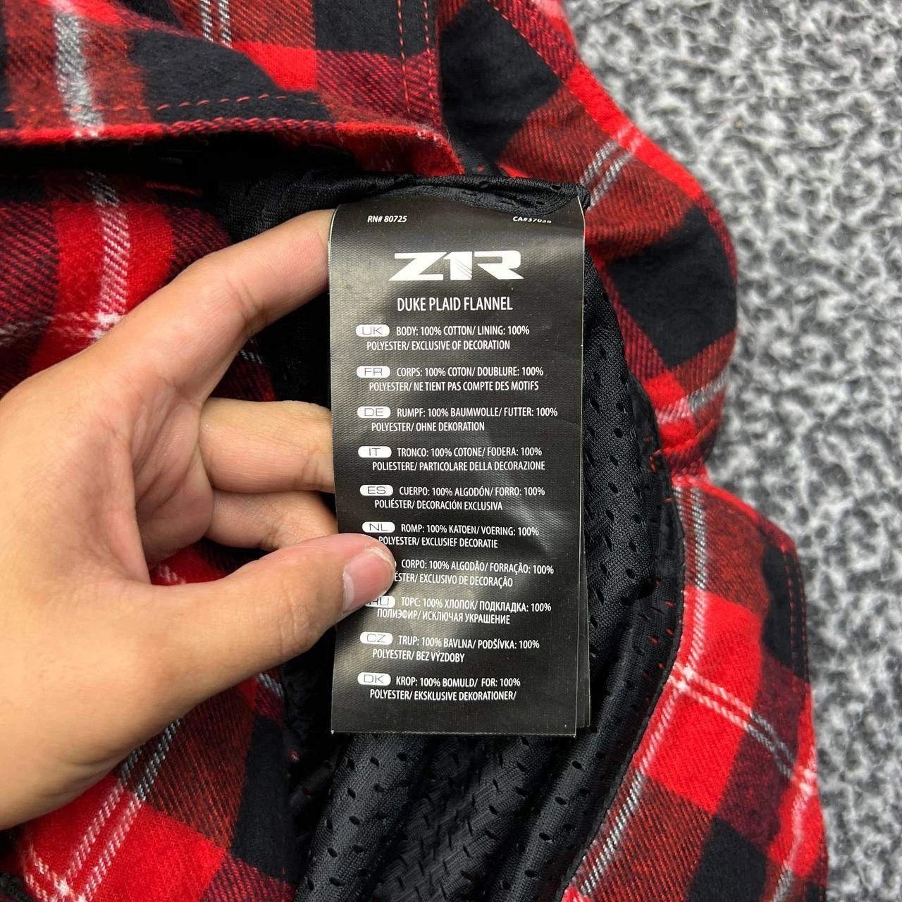 Other Z1R Duke Shirt Men Motorcycle Flannel Plaid Cotton XL Size US XL / EU 56 / 4 - 7 Thumbnail