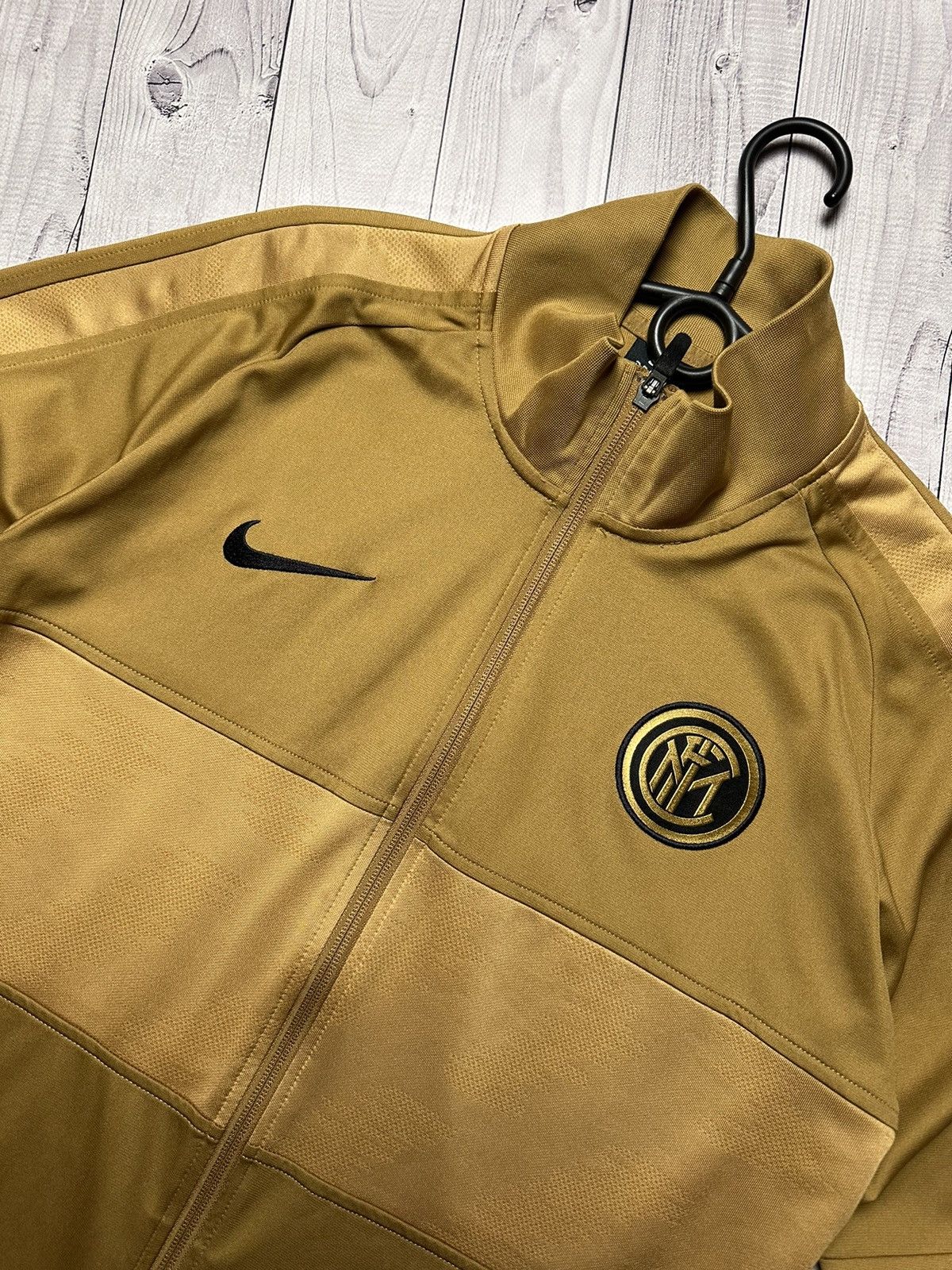 Nike × Vintage Vintage Nike Inter Milan soccer tracksuit size L gold rare Size US L / EU 52-54 / 3 - 3 Thumbnail