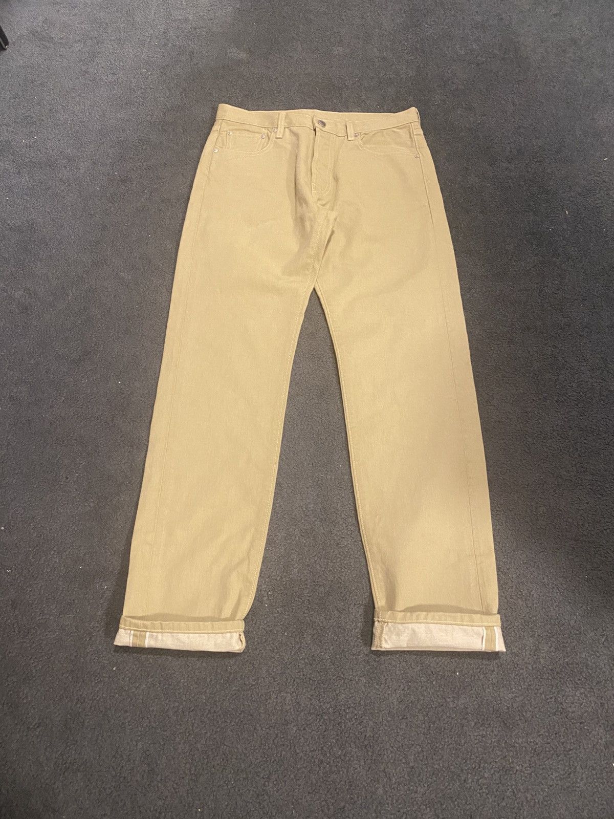 Simon Miller SIMON MILLER KHAKI SELVEDGE DENIM JEANS Size US 31 - 3 Thumbnail