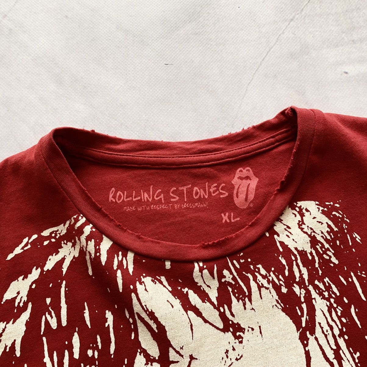 Vintage Rolling Stones 2010 All Over Print Fabric Distressed T-Shirt Size US XL / EU 56 / 4 - 5 Thumbnail