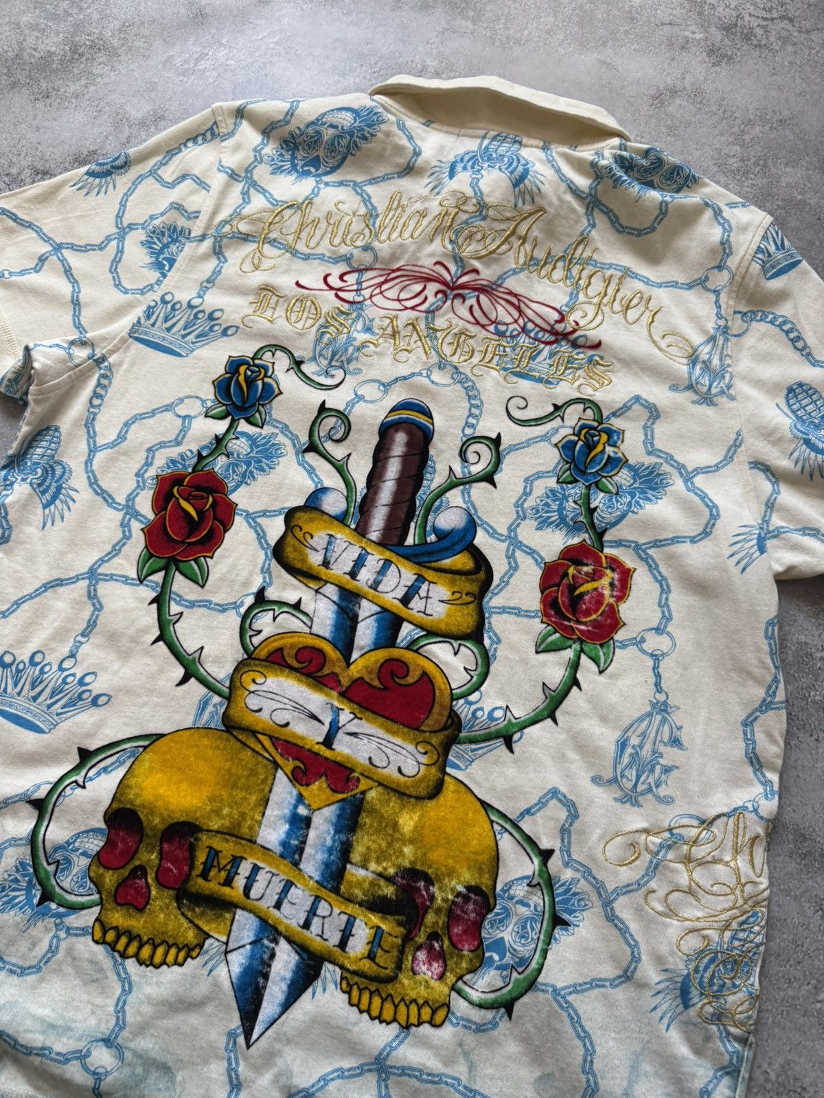Christian Audigier Vintage Christian Audigier Polo T-Shirt Rare Size US L / EU 52-54 / 3 - 2 Thumbnail