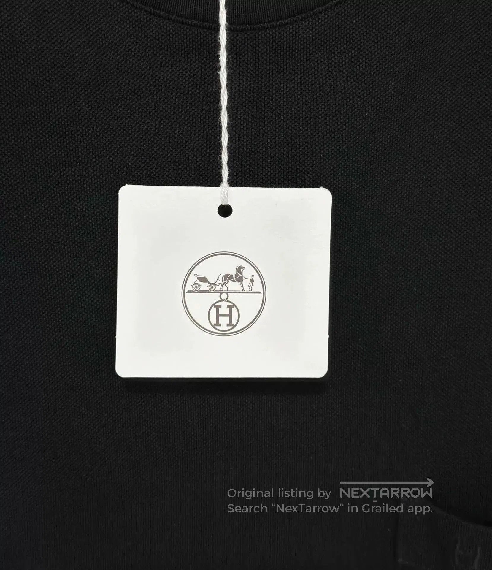 Hermes HERMES Black Round Neck Short Sleeve. Size US XL / EU 56 / 4 - 6 Thumbnail