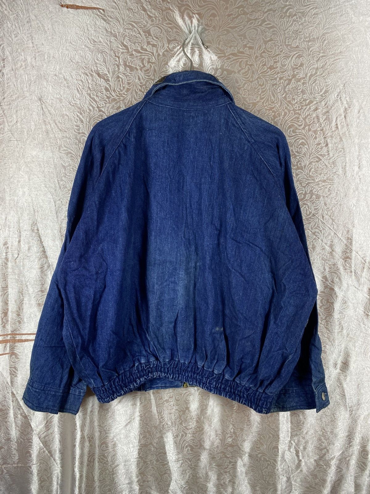 Vintage Vintage MEGA BALI Denim Batik Panel Bomber Jacket Oversized Size US L / EU 52-54 / 3 - 7 Thumbnail